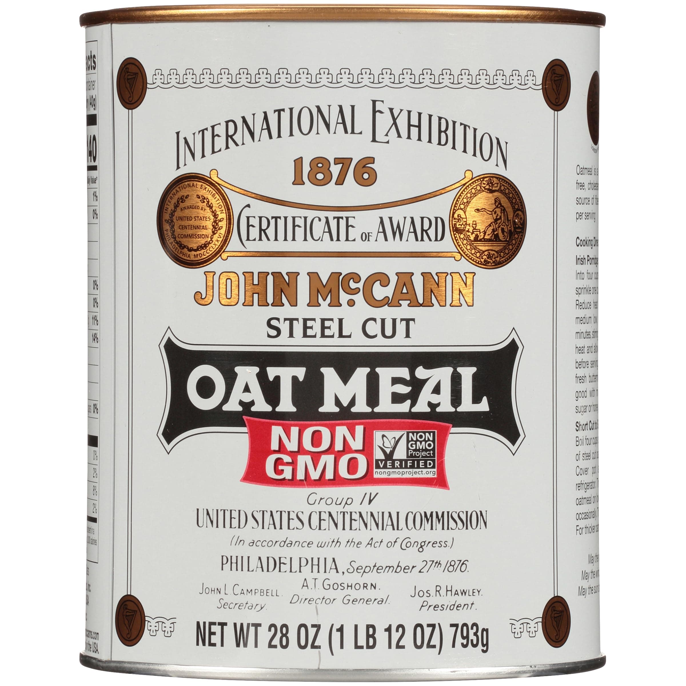 McCann's Irish Oatmeal Tin, 793 g