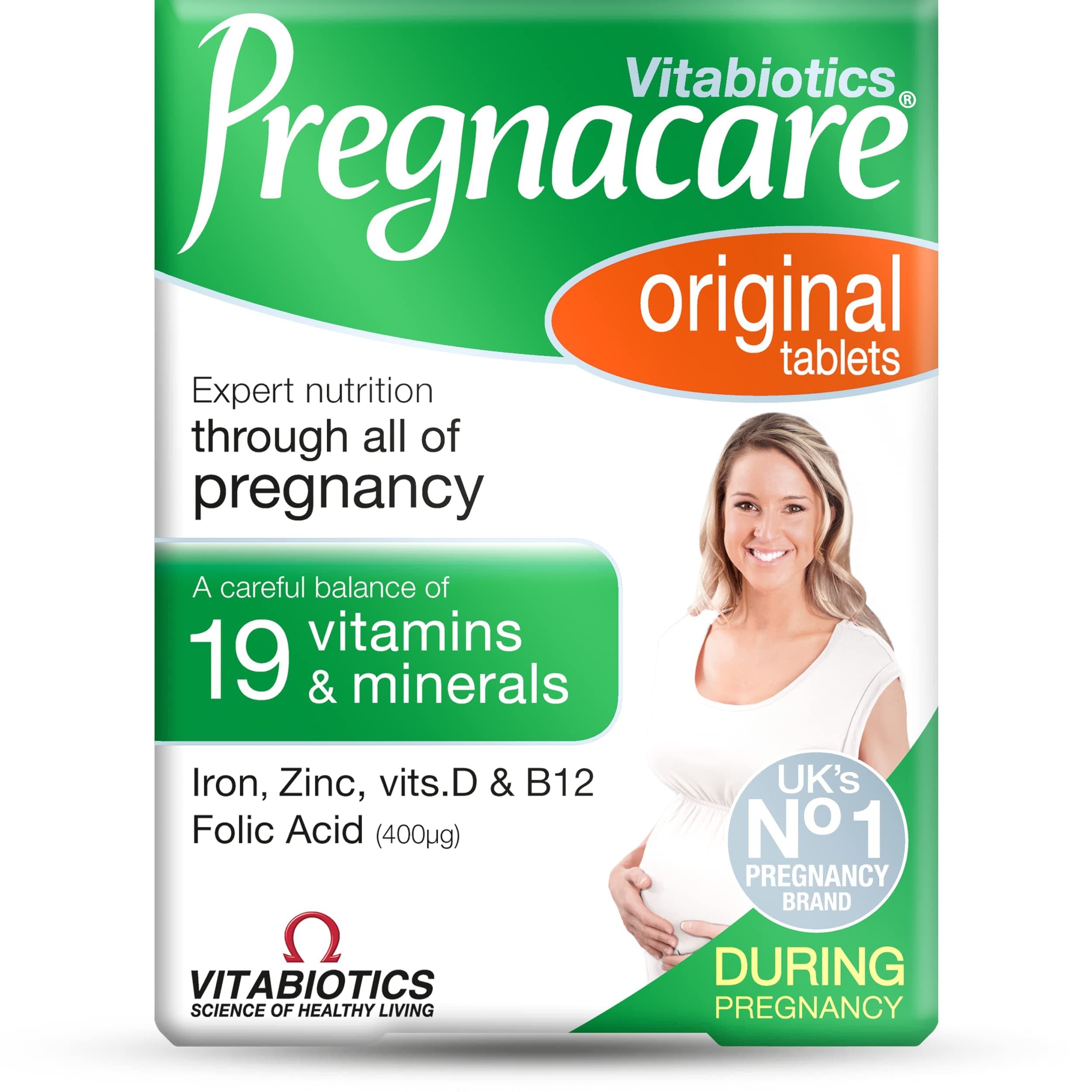 Pregnacare Original Formula Tablets During Pregnancy Support Vitamins and Supplements, 30 Tablets