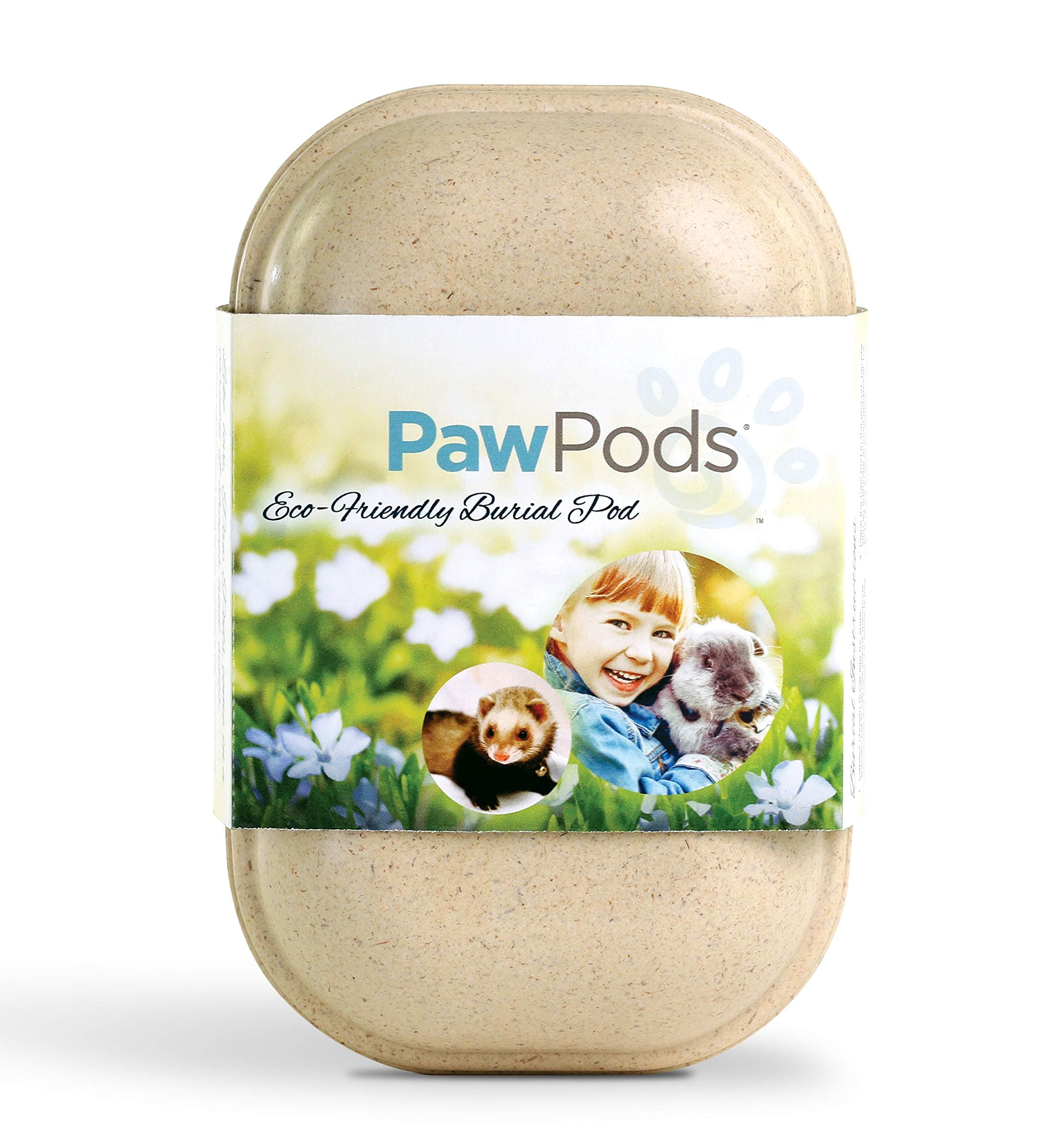 Paw Pods Biodegradable Pet Casket, Small Pod