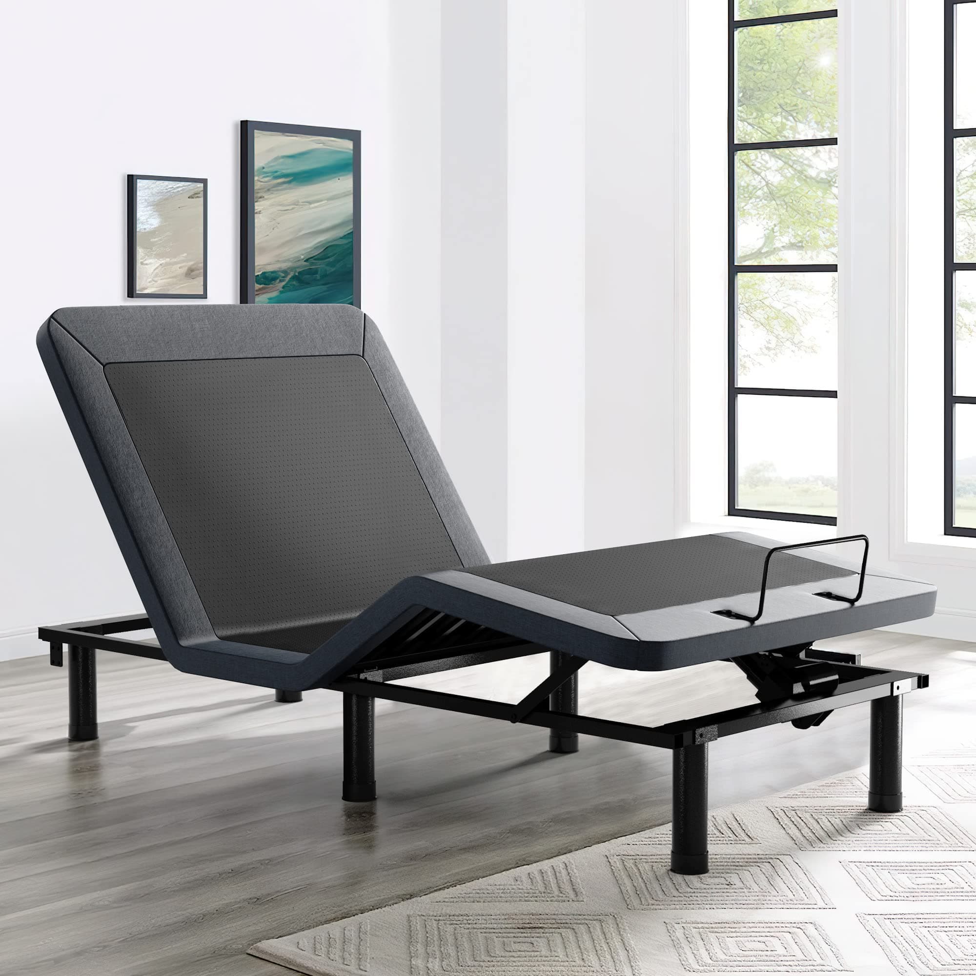 SunsGrove Twin XL Adjustable Bed Frame with Wireless Remote, Electric Bed, Zero Gravity, Head and Foot Incline, Adjustable Leg Heights, Memory Presets, Anti-Snore