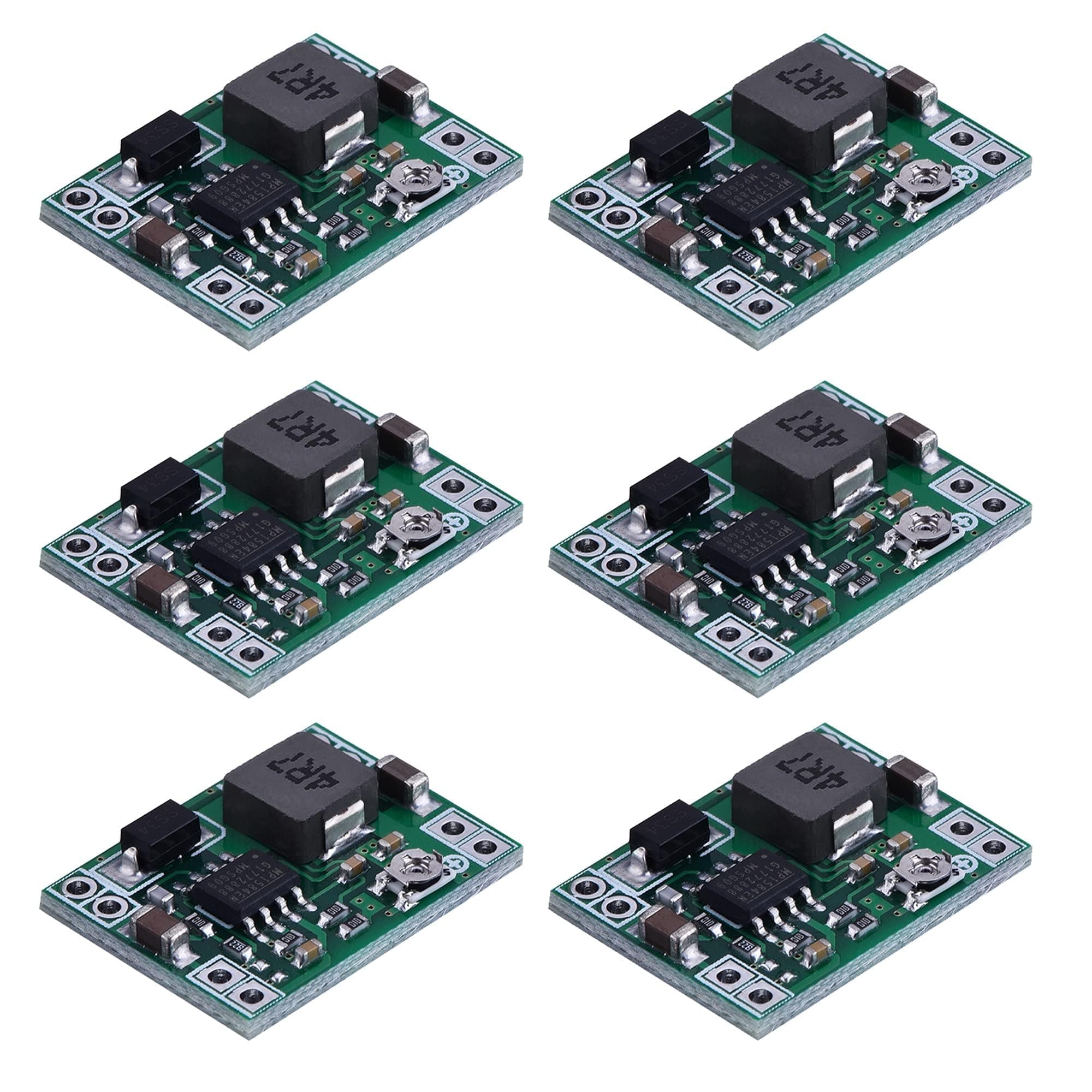 EBOOT Mini MP1584EN DC-DC Buck Converter Adjustable Power Module 24V to 12V 9V 5V 3V(6 Pack)
