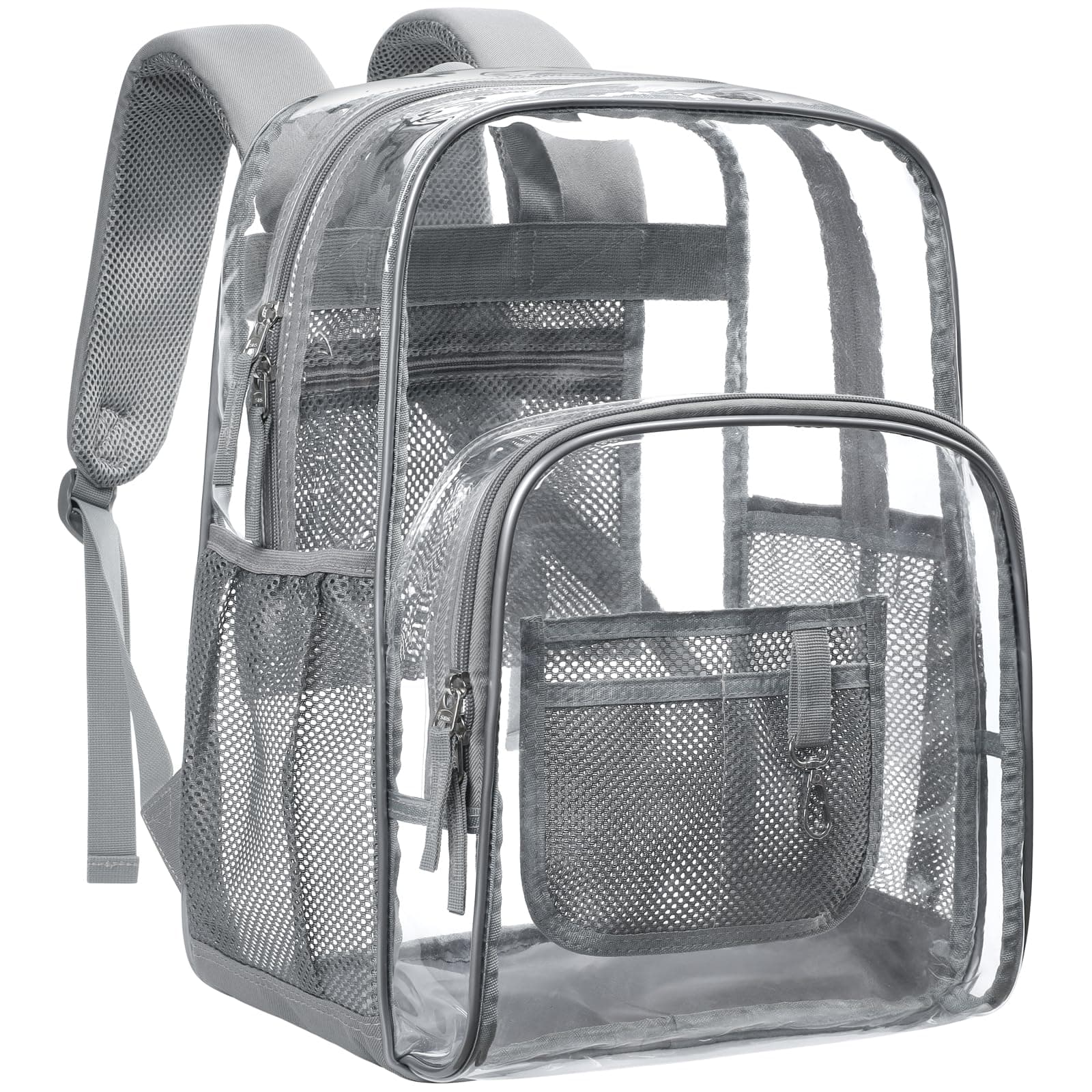 PACKISM Clear Backpack - 17 inch Heavy Duty Clear Backpacks for School, Large Transparent Bookbag for Students (Age 12+)
