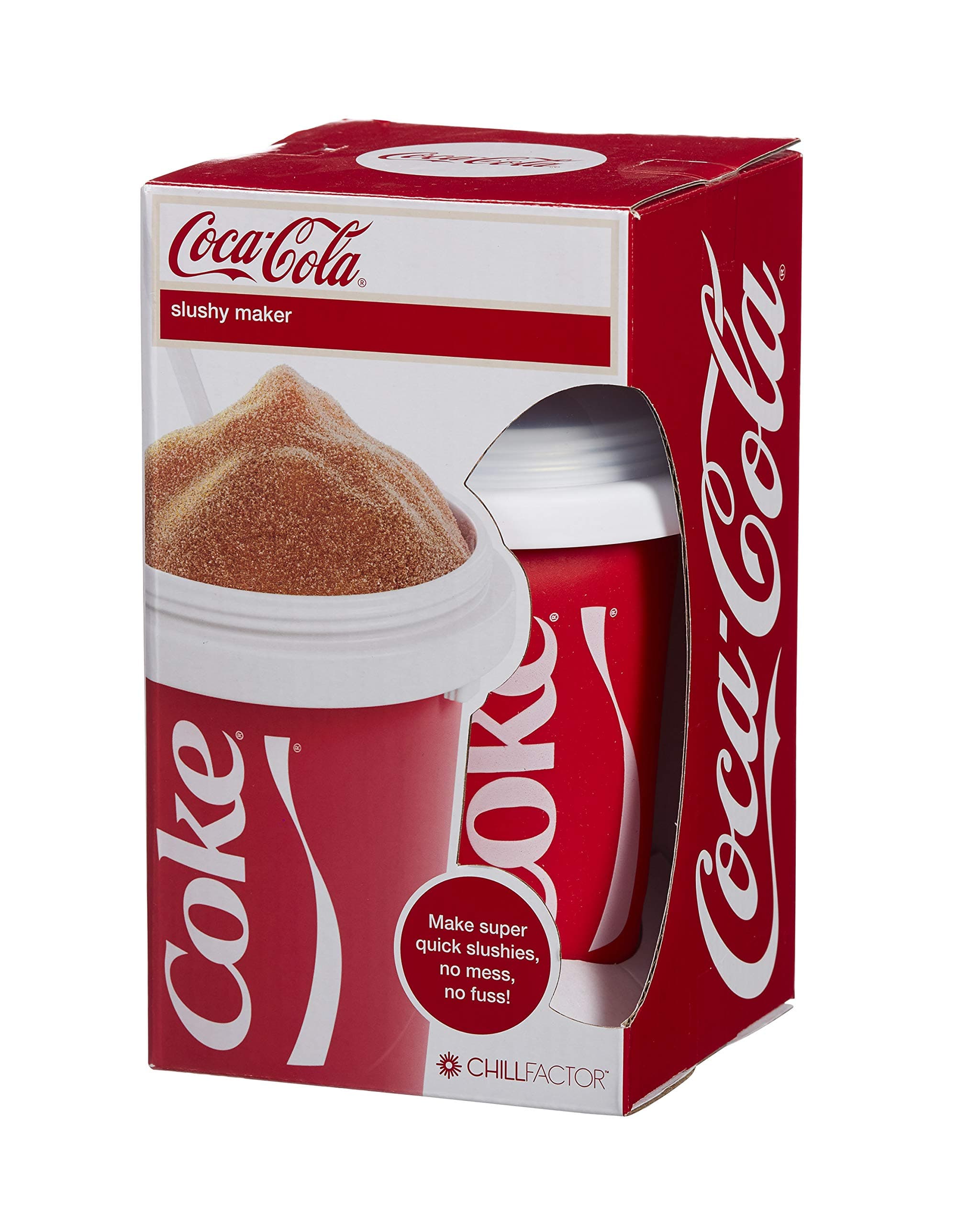 ChillFactor Coca Cola slushy maker - Reusable slushy maker cup, homemade slushies. Squeeze cup slushy maker Kitchen toys