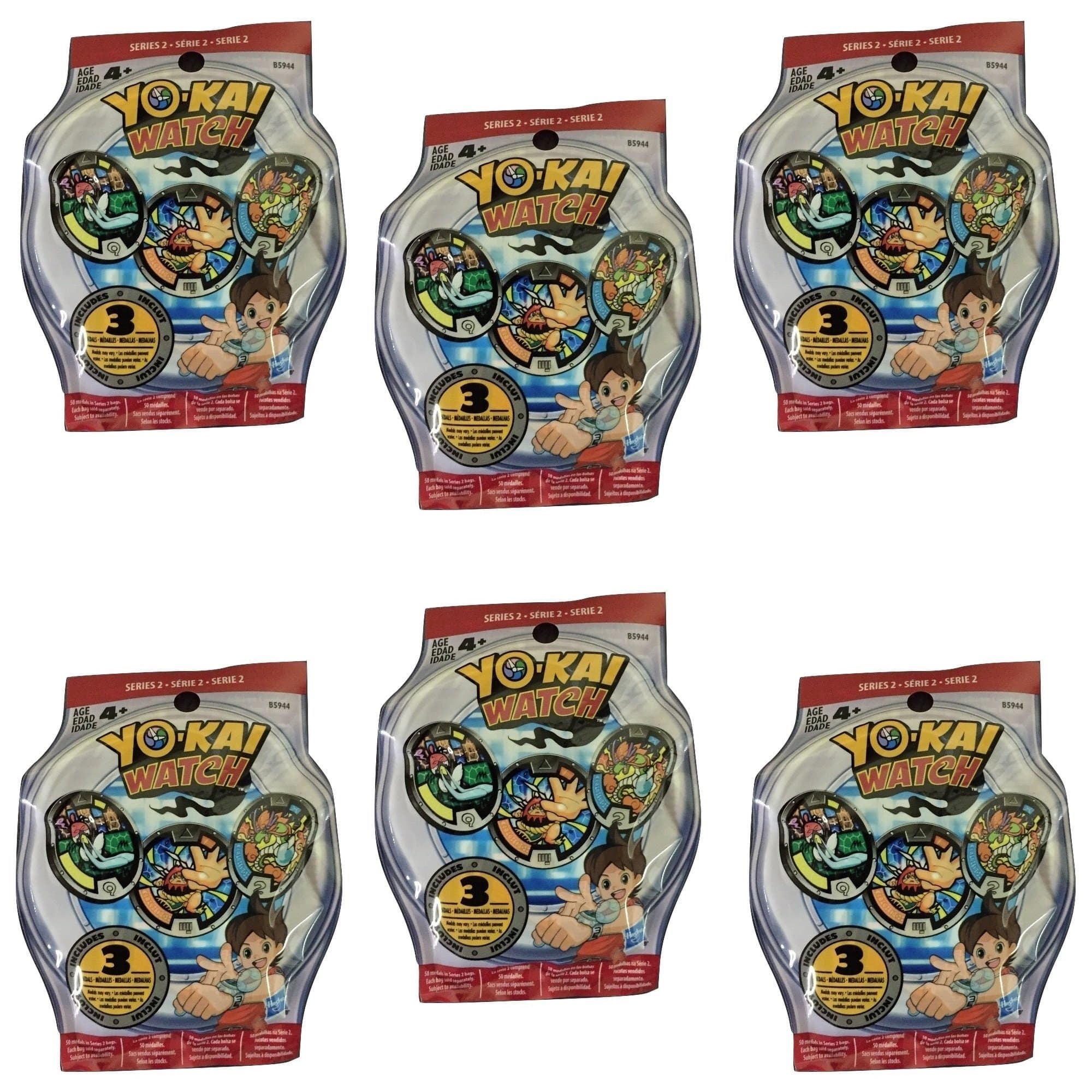 Yo-kai Series 2 Medals 6-Blind Bundle Bags - 18 Random