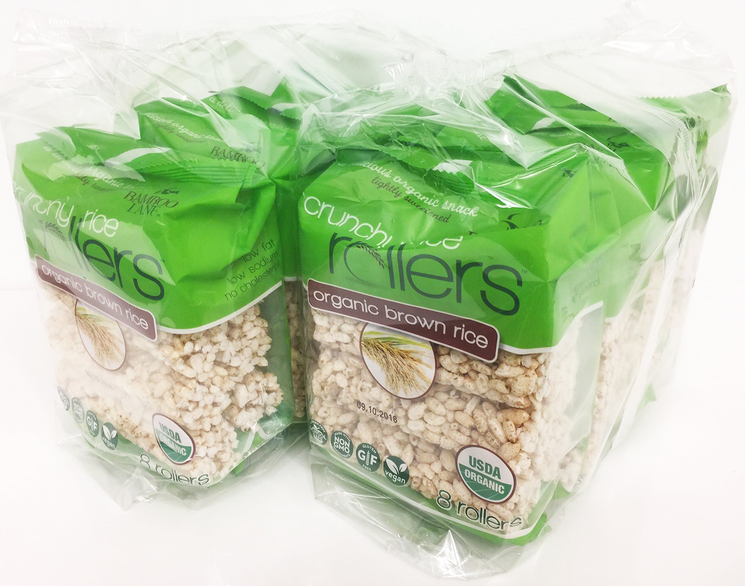 Crunchy Rollers Club Bundle Pack / Organic / Original Brown Rice, 14oz, 2 Bundles (4 packs of 8 rollers each)