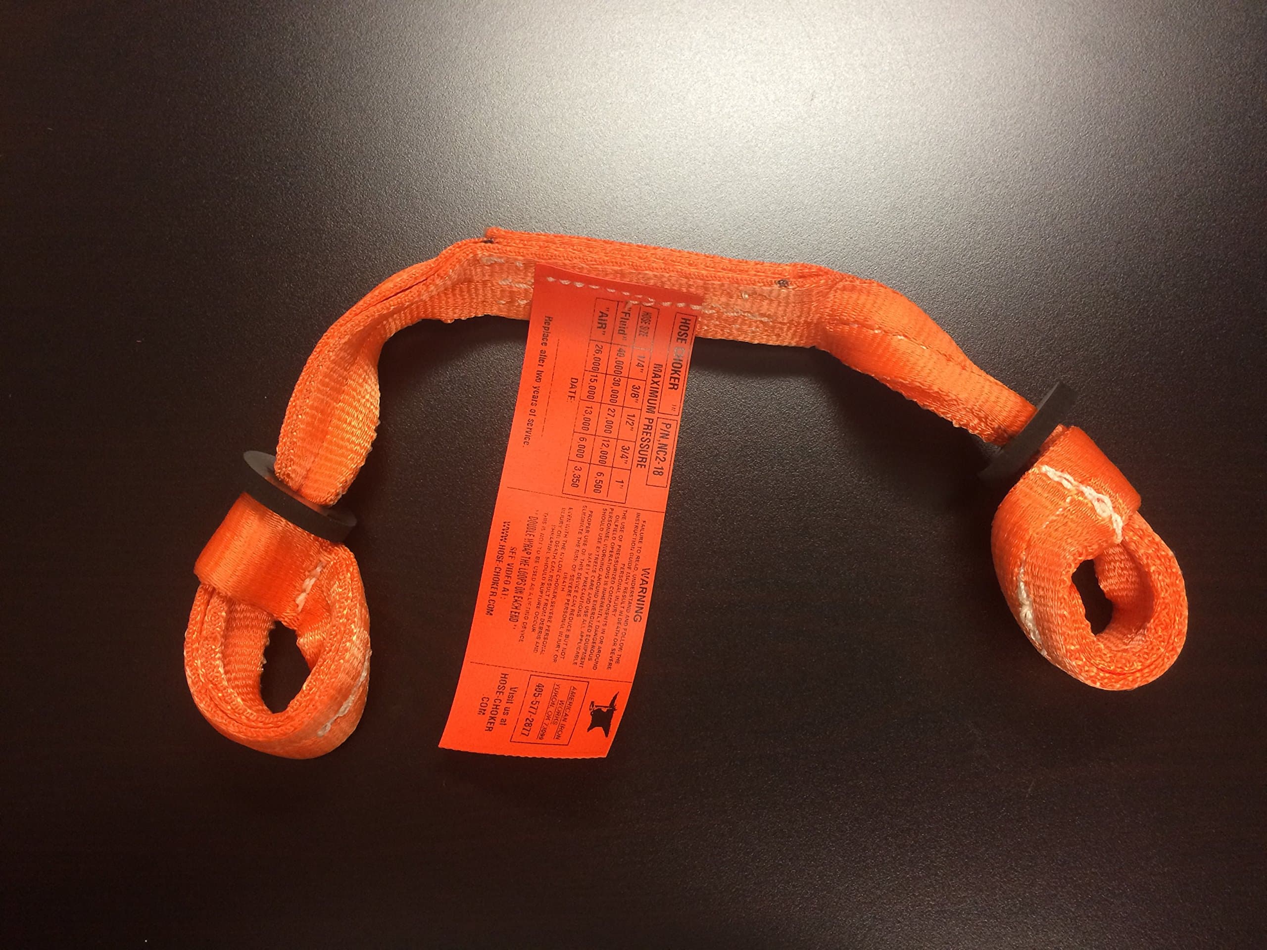 NC-2-18 Nylon Hose Choker 2-ply 18" loop to loop