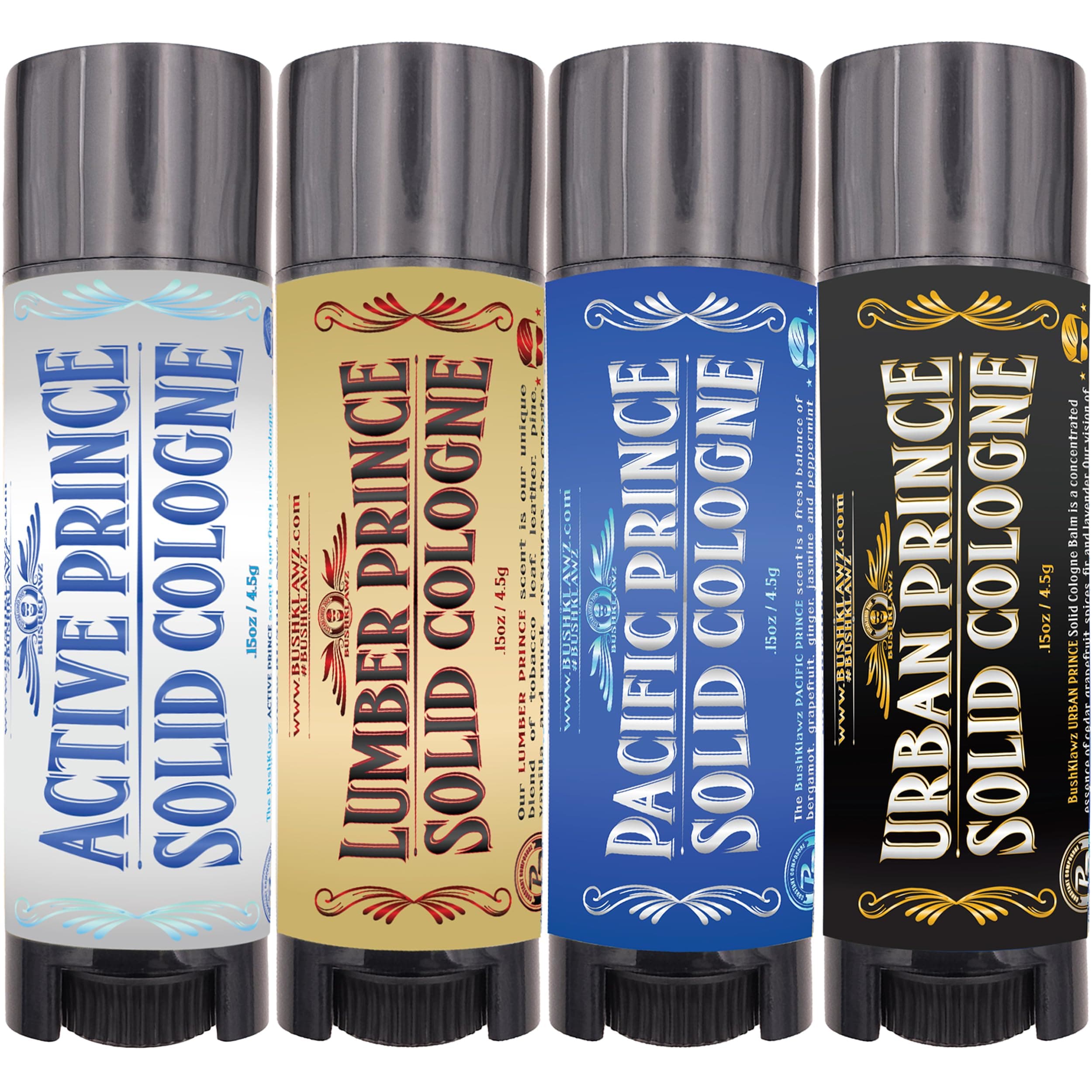 Solid Colognes Travel Variety Gift Set Sampler. Includes 1 chapstick size stick of each of our 4 famous scents. Best Gift Present for men men's
