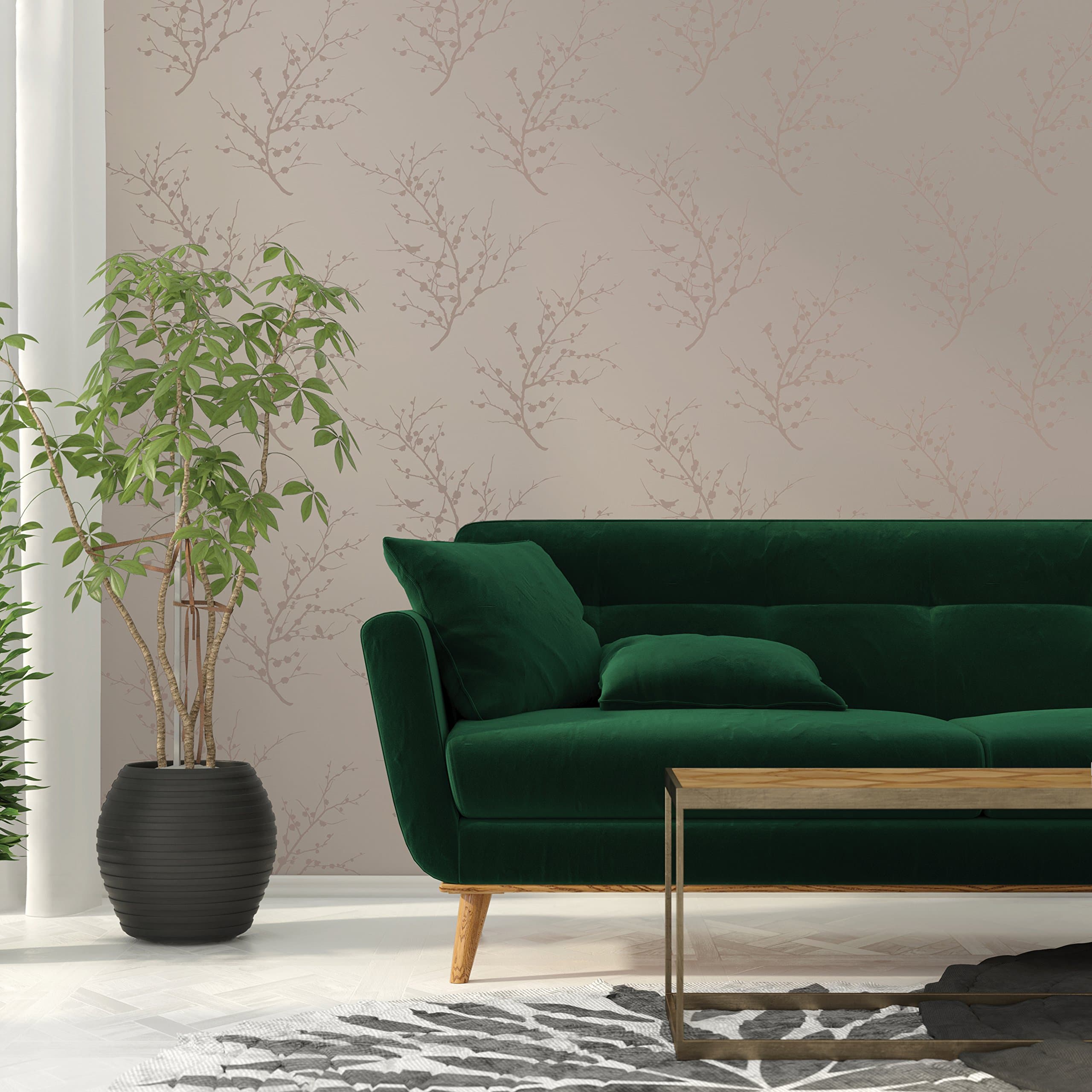 Tempaper Bronze Edie | Designer Removable Temporary Wallpaper