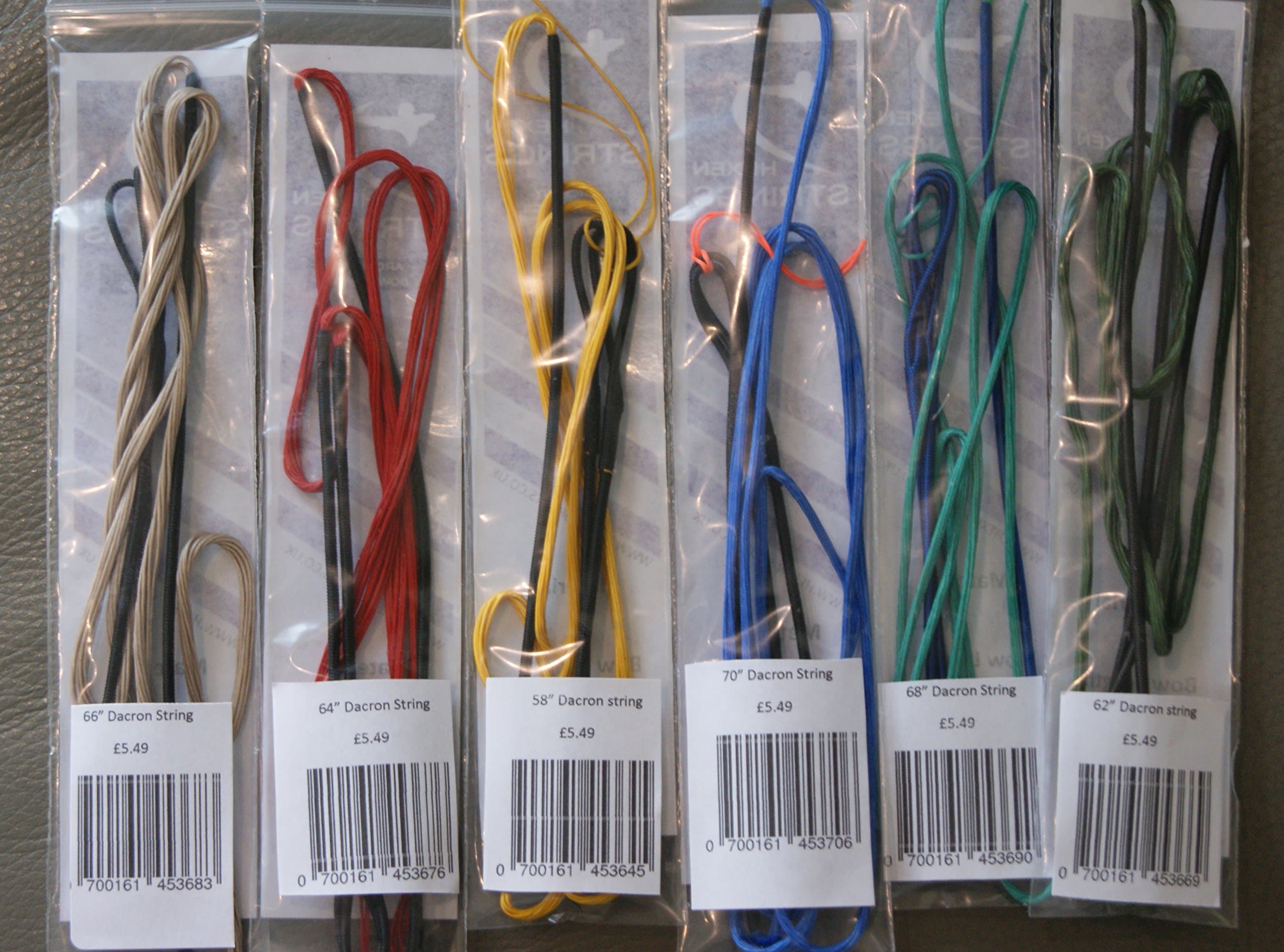 Hexen Dacron Bow String for Recurve Bows Bowstring Sold in bow size not actual string length (random colours)