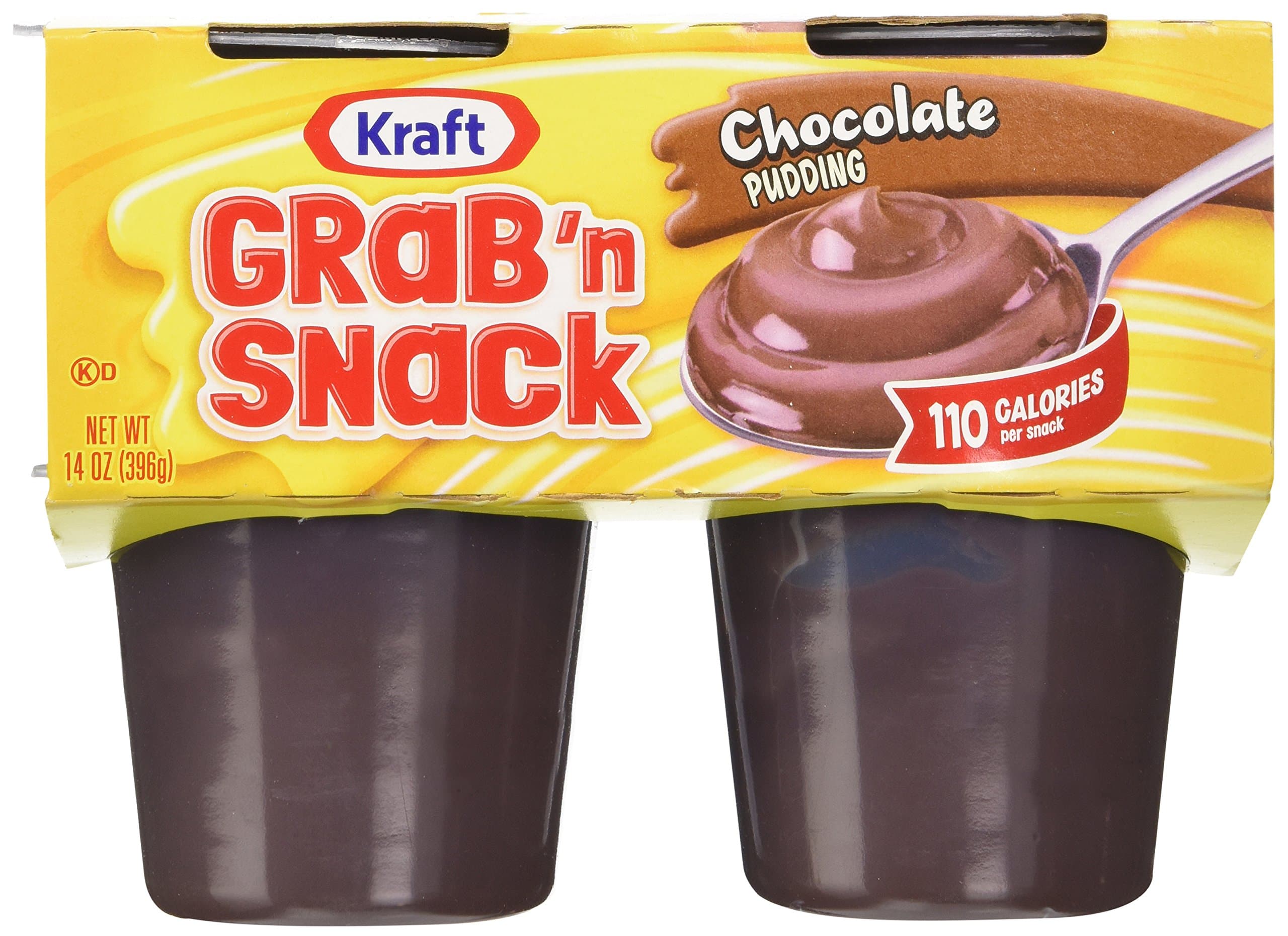 Kraft Grab' n Snacks Pudding, Chocolate, 3.5-Ounce, 4-Count Boxes (Pack of 4)