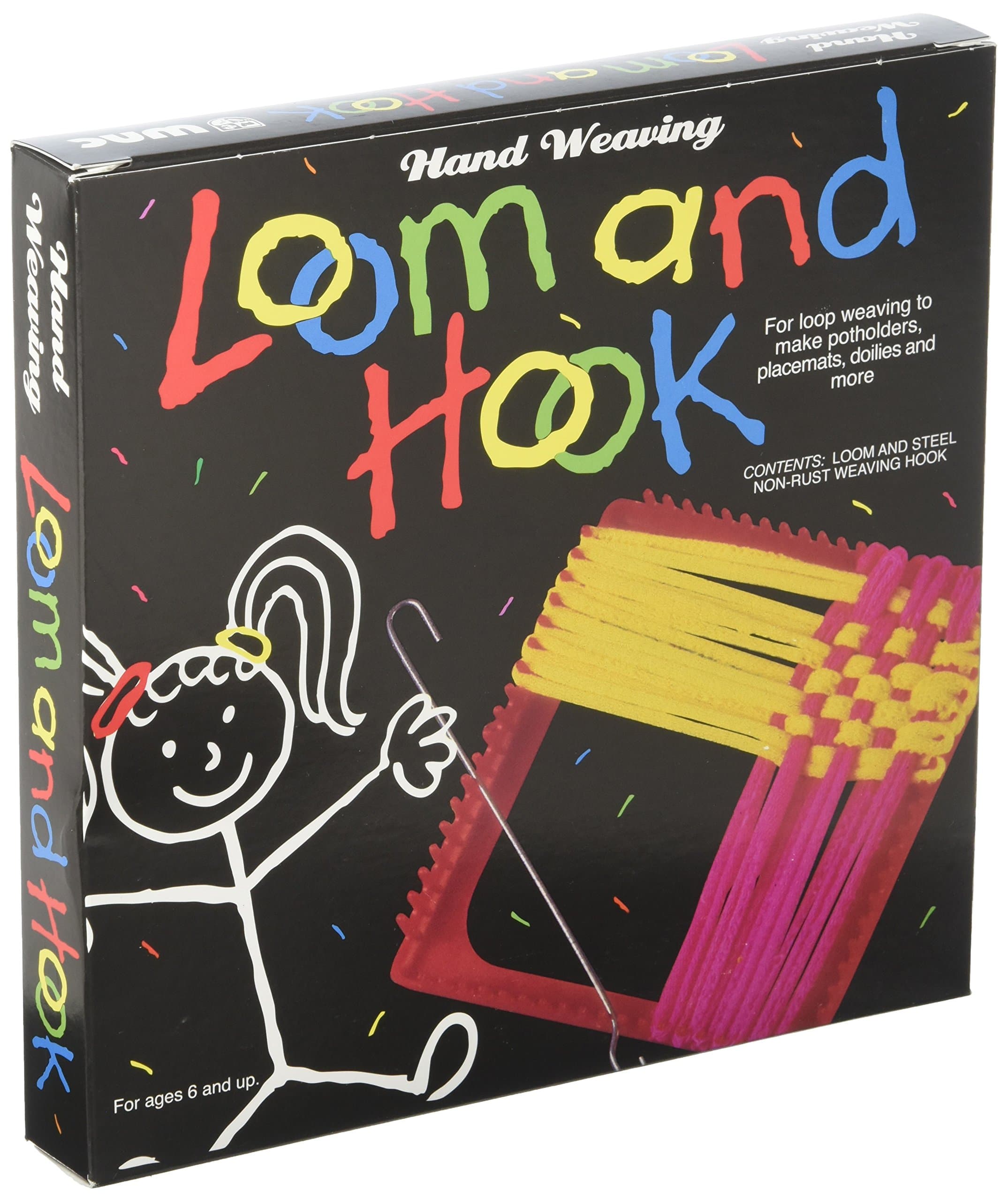 Wool Novelty 427 Hand Weaving Loom and Hook, Multi-Colour, 2.69 x 19.12 x 19.12 cm