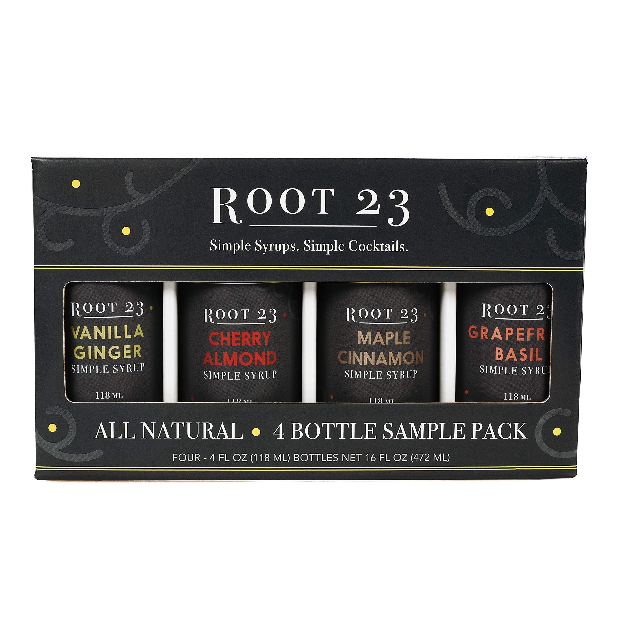 ROOT 23 Classic Cocktail Mixer Set l 4 oz. bottles (4-pack) l assorted flavors