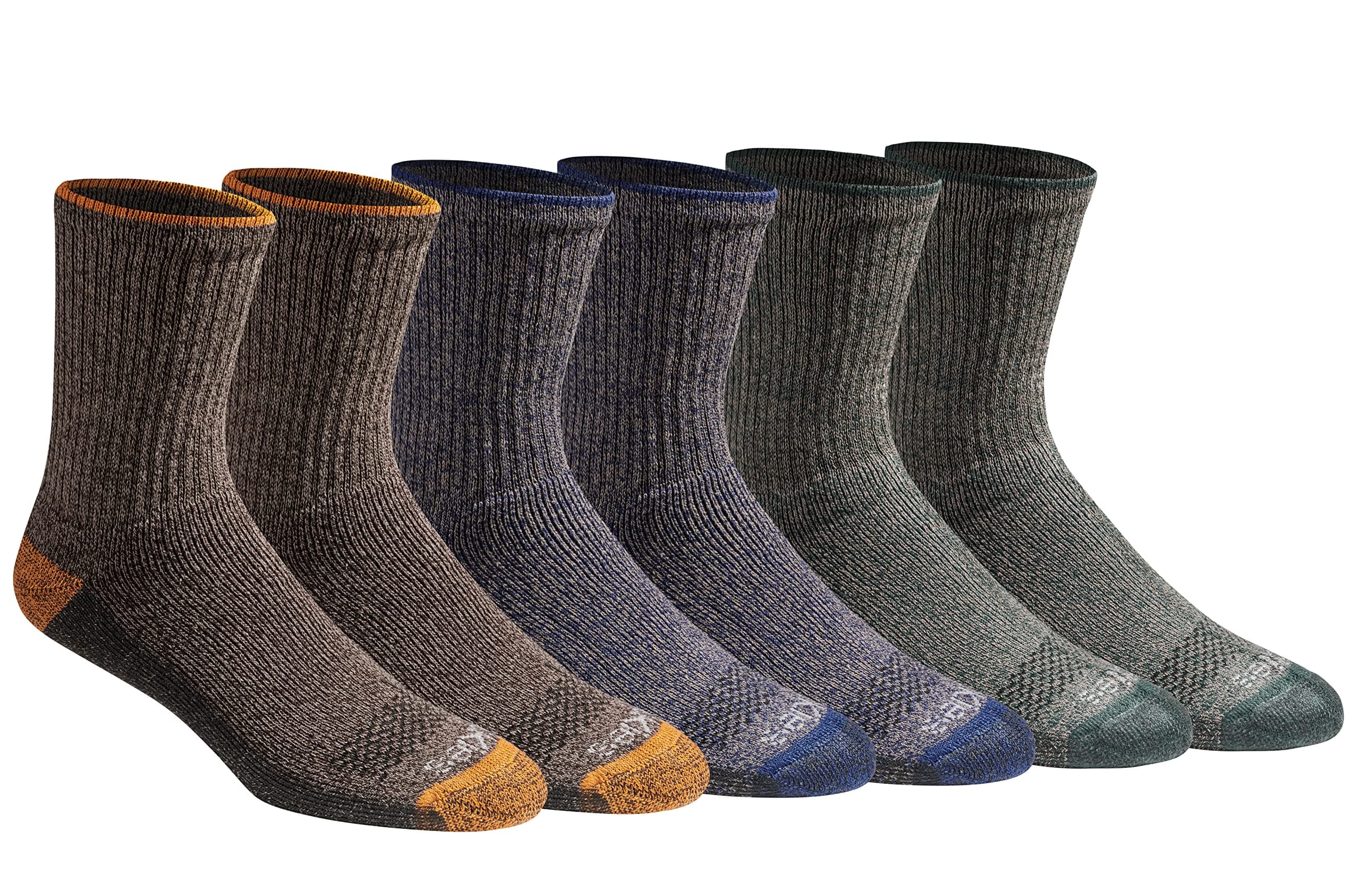 mens Dickies Men's Dri-tech Moisture Control 6-pack Comfort Length Crew Socks