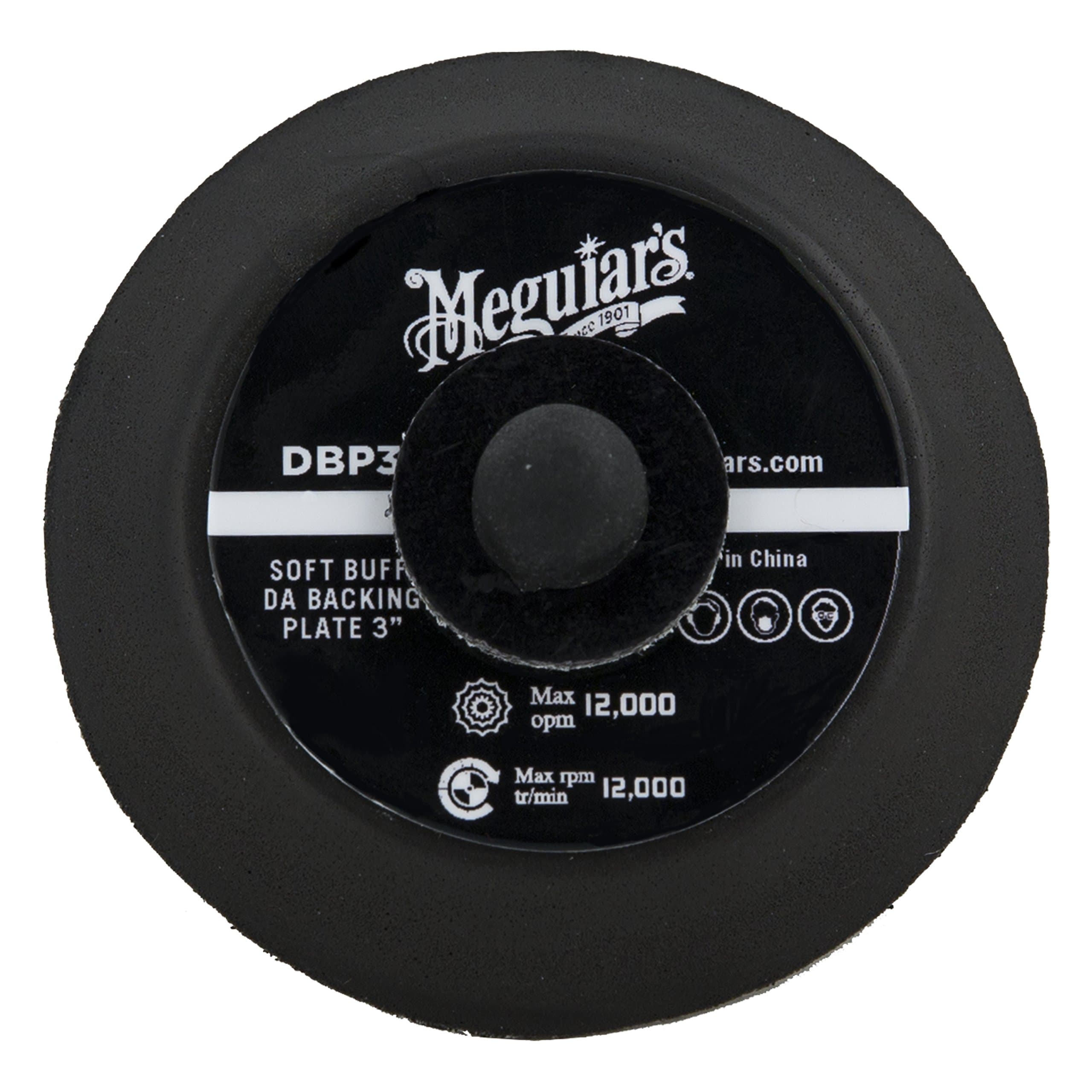 Meguiar's 3" Soft Buff DA Backing Plate DBP3-3 Inch Backing Plate, Hook and Loop for Machine Polishing with Foam and Microfiber Discs, Professional DA Polisher Backing Plate, 1 Backing Plate