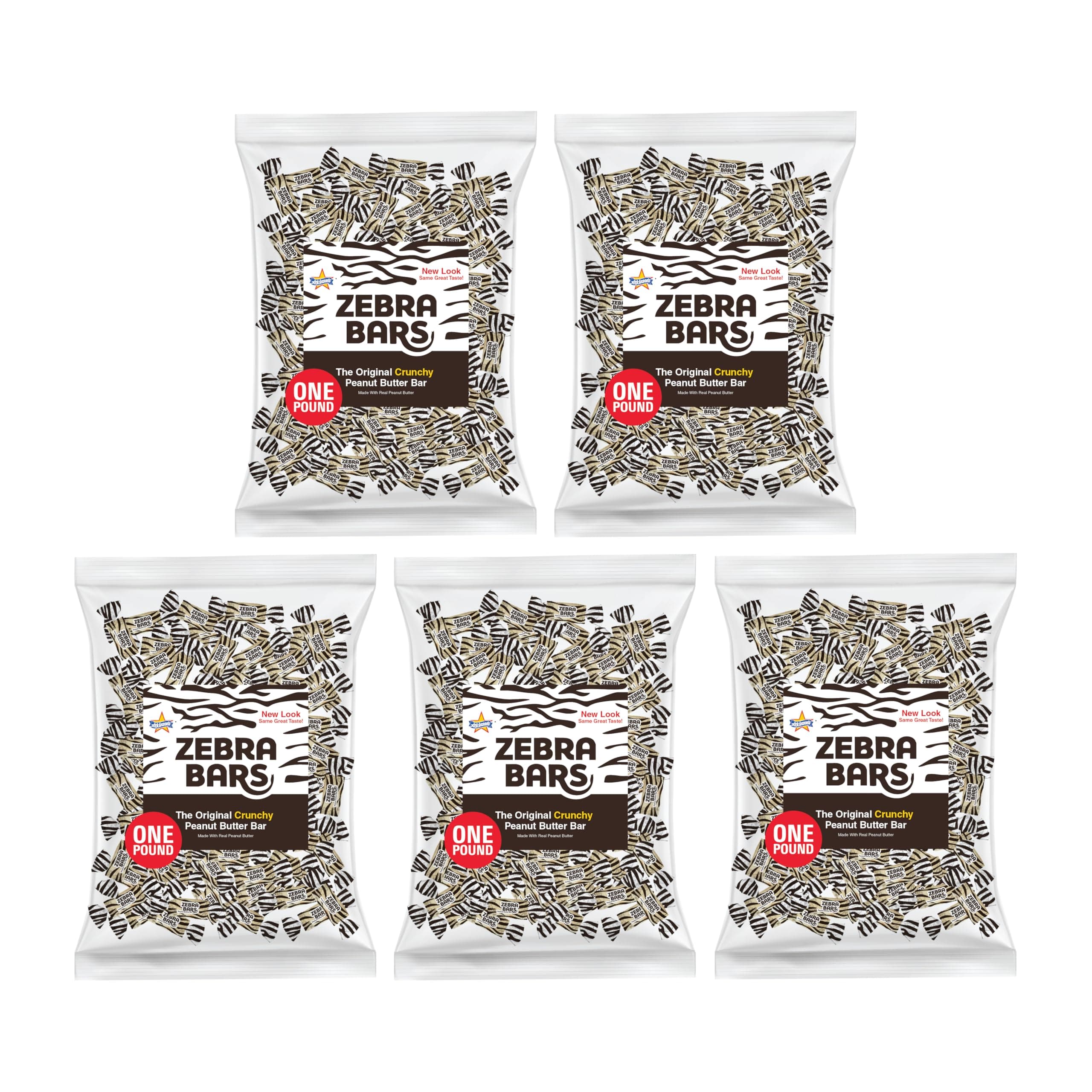 Atkinson's Peanut Butter Bars - Crunchy and Crispy Peanut Butter Candy - Gluten Free, Kosher, Vegan - 5 lb. Laydown Bag