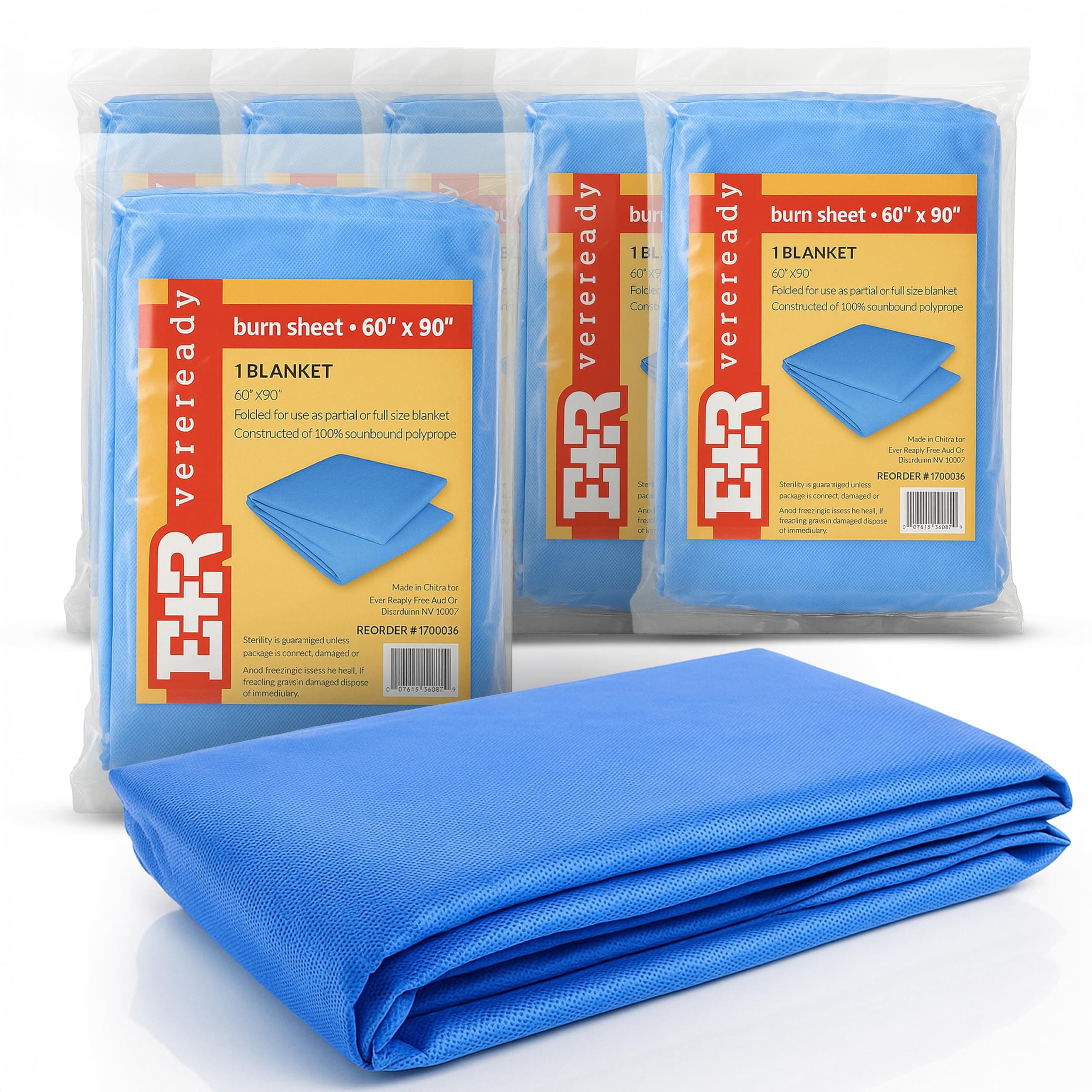 Ever Ready First Aid Sterile Burn Sheet Blanket – 60â€Âx 90†(6 Count)