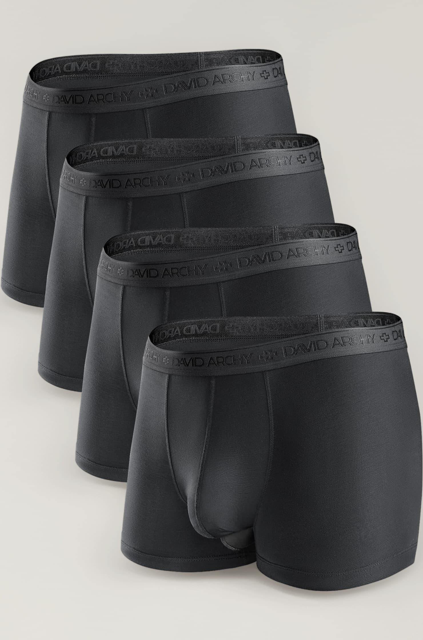 Men's Underwear Micro Modal Dual Pouch Trunks Support Ball Pouch Bulge Enhancing Boxer Briefs for Men 3 or 4 Pack