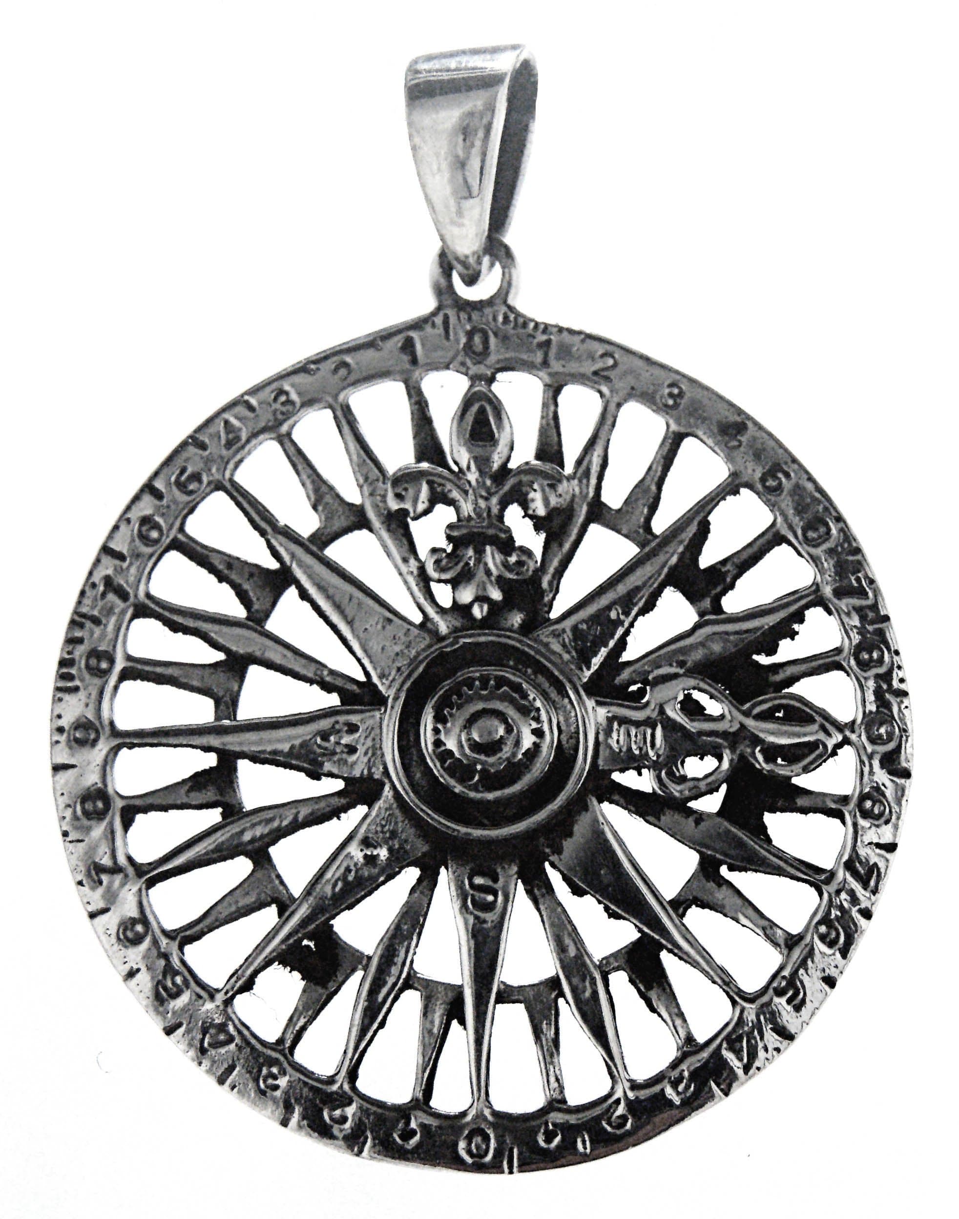 Compass wind rose pendant, 925 sterling silver, No. 289