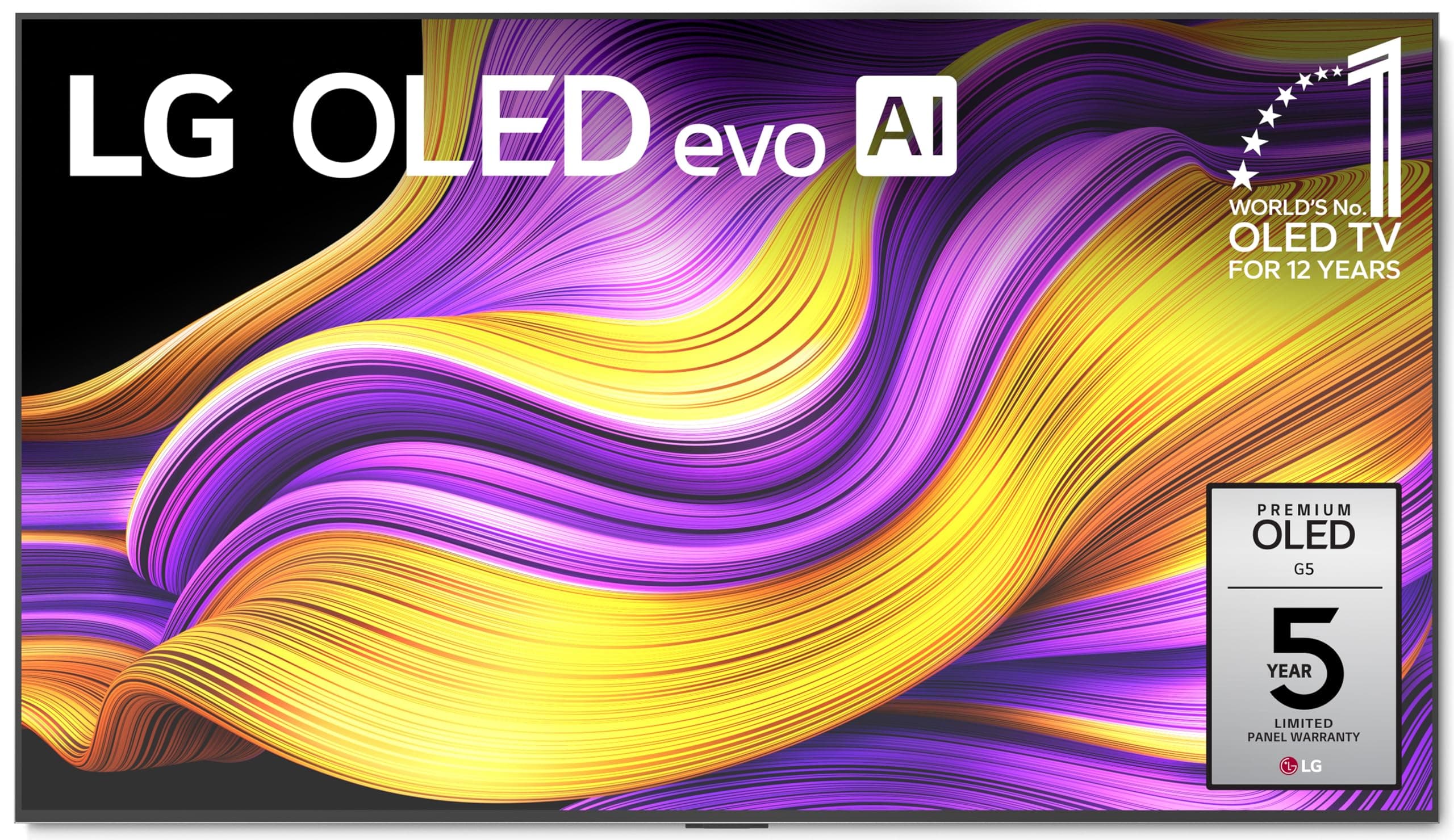 65-Inch Class OLED evo AI Super Upscaling 4K G5 Series Smart TV w/Dolby Atmos, Vision, HDR10, Filmmaker Mode, Wow Orchestra, Alexa Built-in (OLED65G5WUA, 2025)