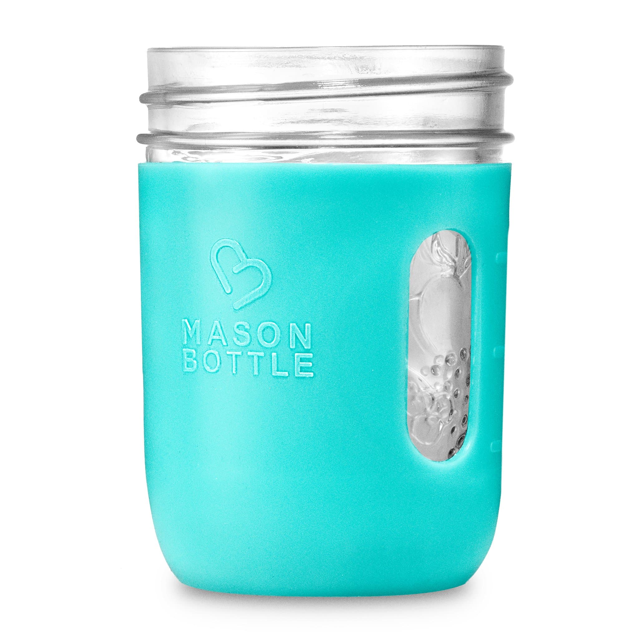 Mason Bottle 8oz Silicone Sleeve (1-Pack) - Regular Mouth Sleeve - Non-Toxic, Dishwasher Safe for Extra Grip & Protection - Made in USA (Jar NOT Included)