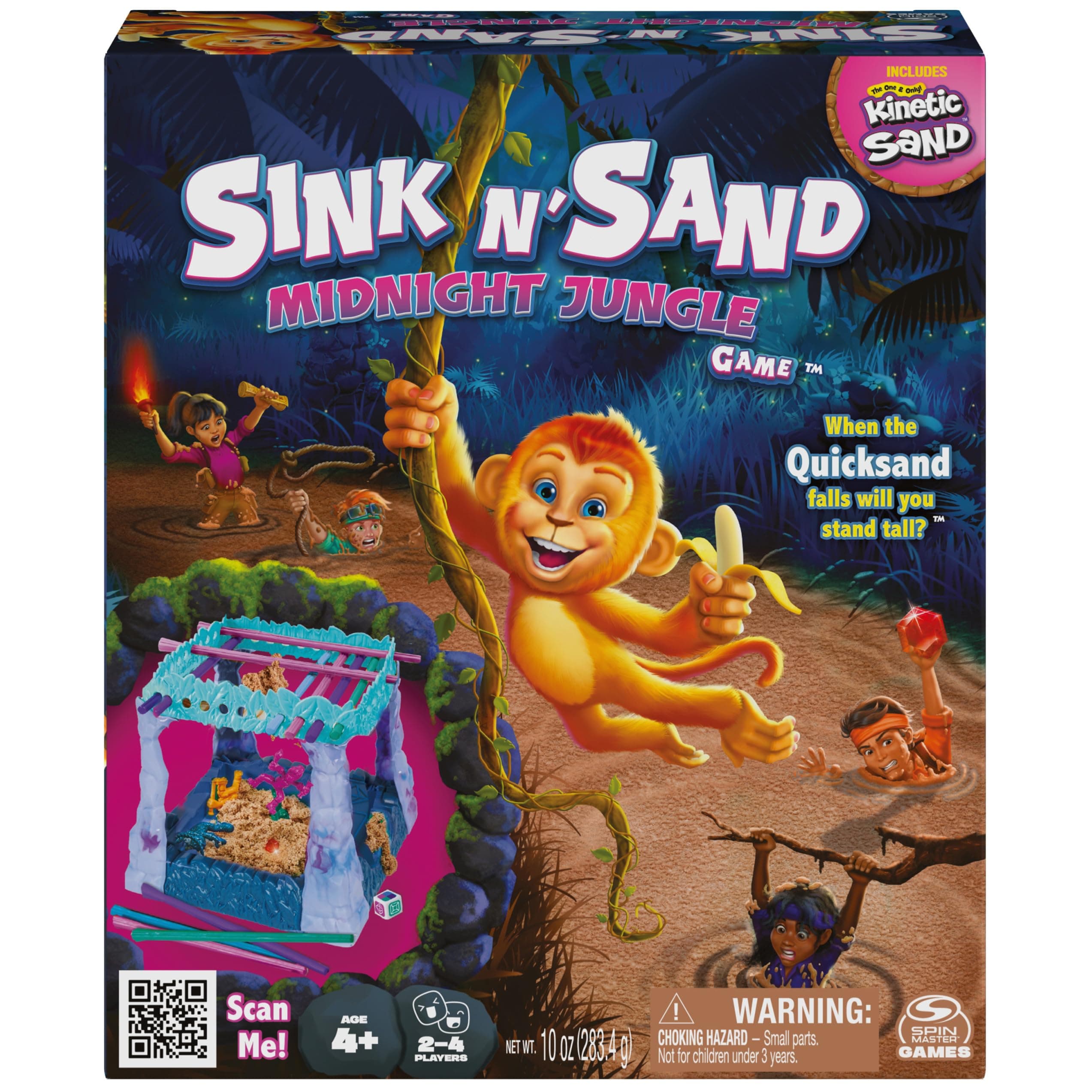 Sink N’ Sand, Midnight Jungle Amazon Exclusive Board with Kinetic Sand for Sensory Fun Gift Idea, for Preschoolers and Kids Ages 4 and up
