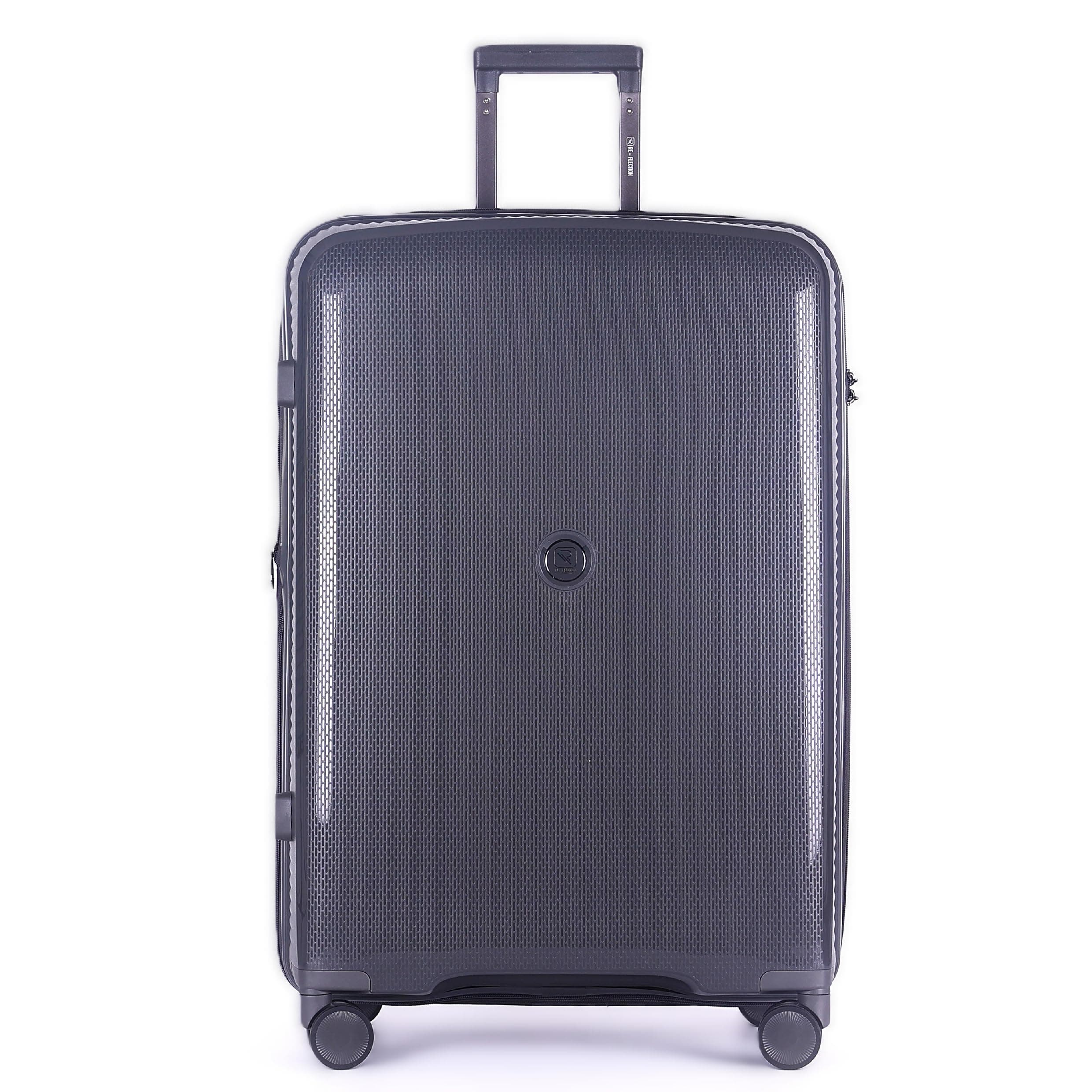 RE-FLECTION Created by NatureReflection ISTANBUL theme PP Suitcase, Durable, Lightweight Hardshell, Telescopic Handle, Vertical Series Travel Luggage Trolley with 4 Quiet 360° Wheels and TSA Lock (Gray, 28-Inch)
