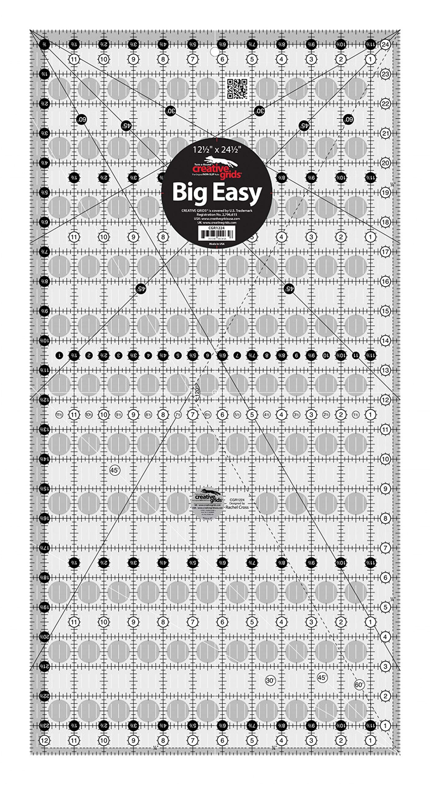 Creative Grids The Big Easy 6-1/2in x 24-1/2in Rectangle Ruler - CGR1224