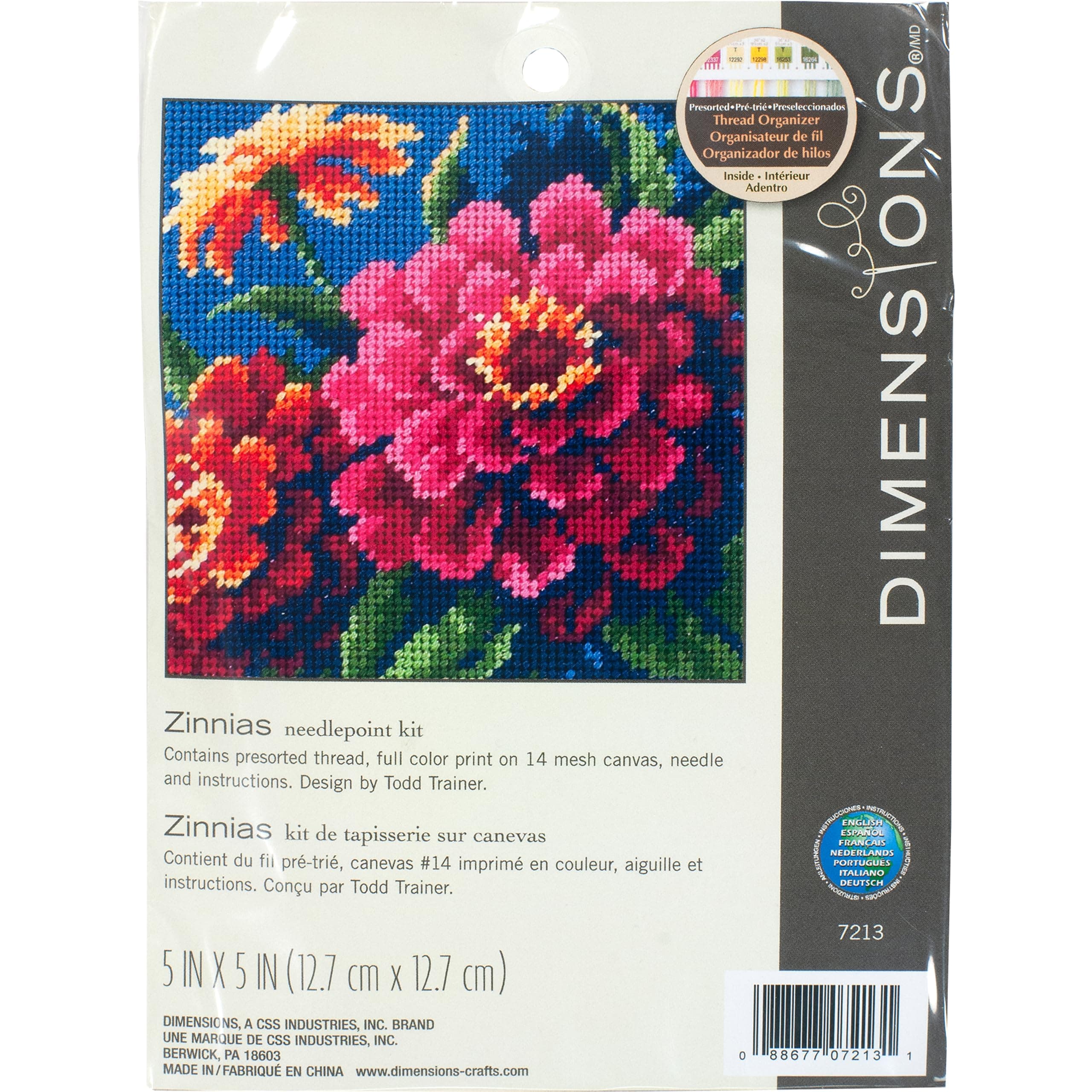 Dimensions Wilton Dimensions Needlecrafts Needlepoint, Zinnias