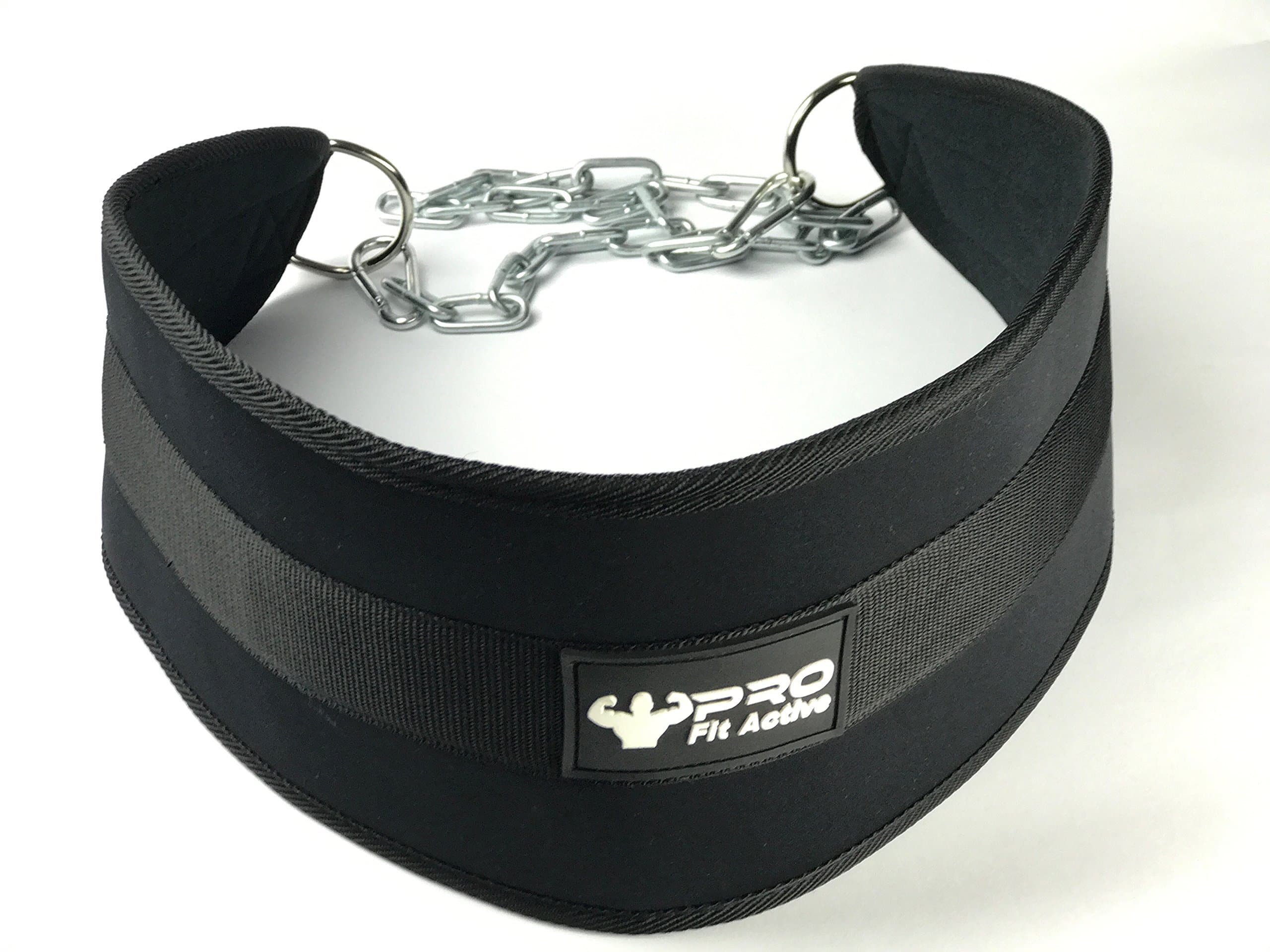 PRO Fit Active Premium Heavy Duty Chain Dip Belt, Workout Weight Adding Lifting Pull Up Dipping Belt with Long Chain 36'', Comfortable Workout Fit with Bag