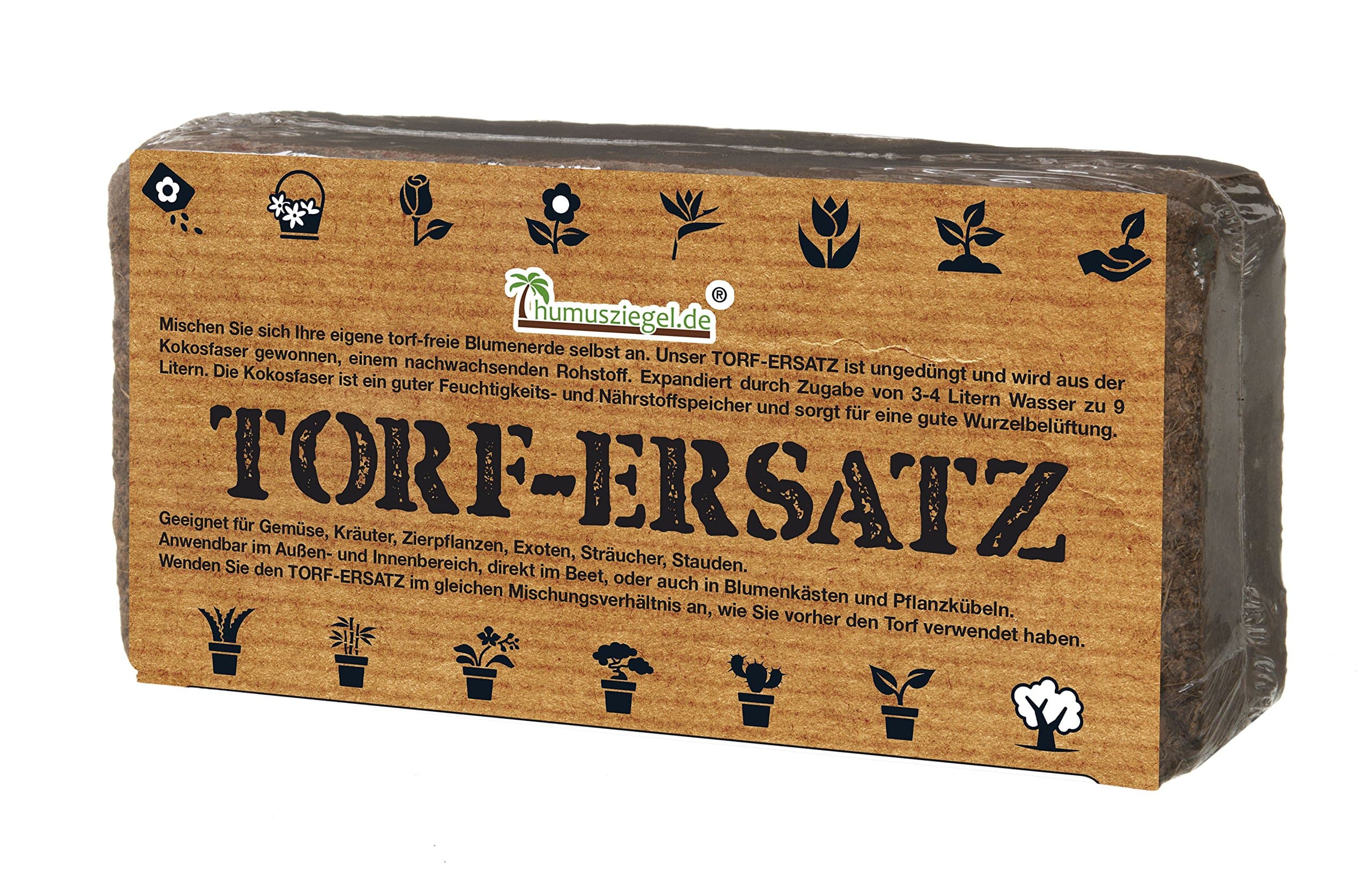 Humus Brick coir peat replacement brick 9 L peat-free soil coco soil from renewable raw material