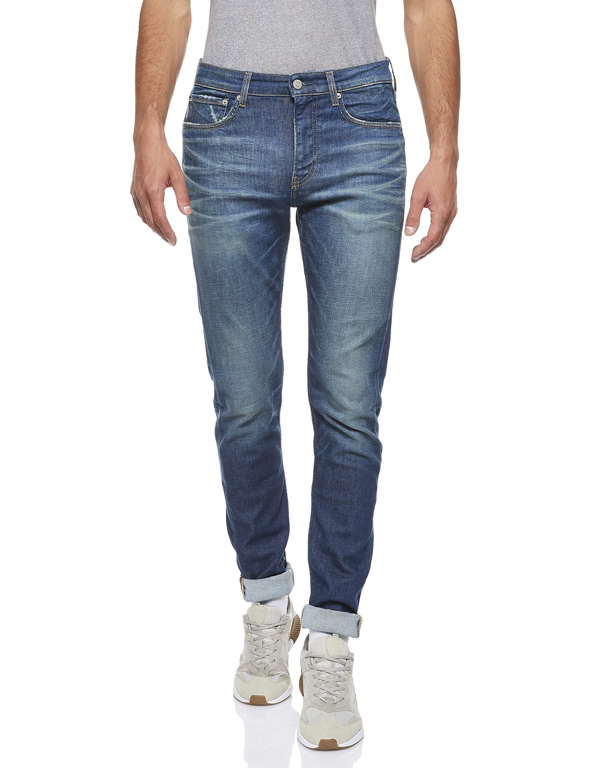 mens Slim Taper Denim Pants