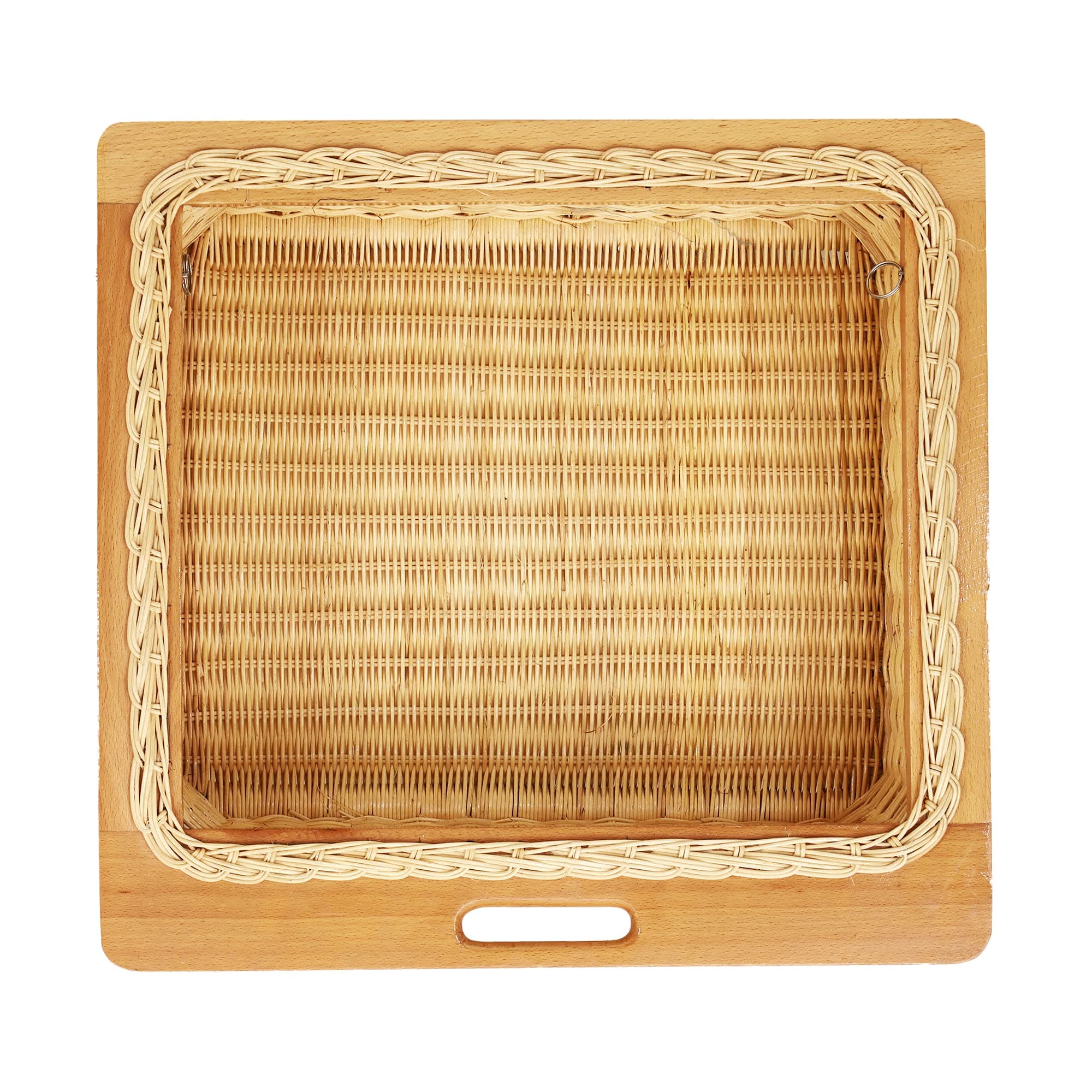 AKWAY Wicker basket for modular kitchen | wicker basket for kitchen storage | Wicker basket for onion, patato (Without Partition, 22.5" W (564mm) X 20" L X 6" H))