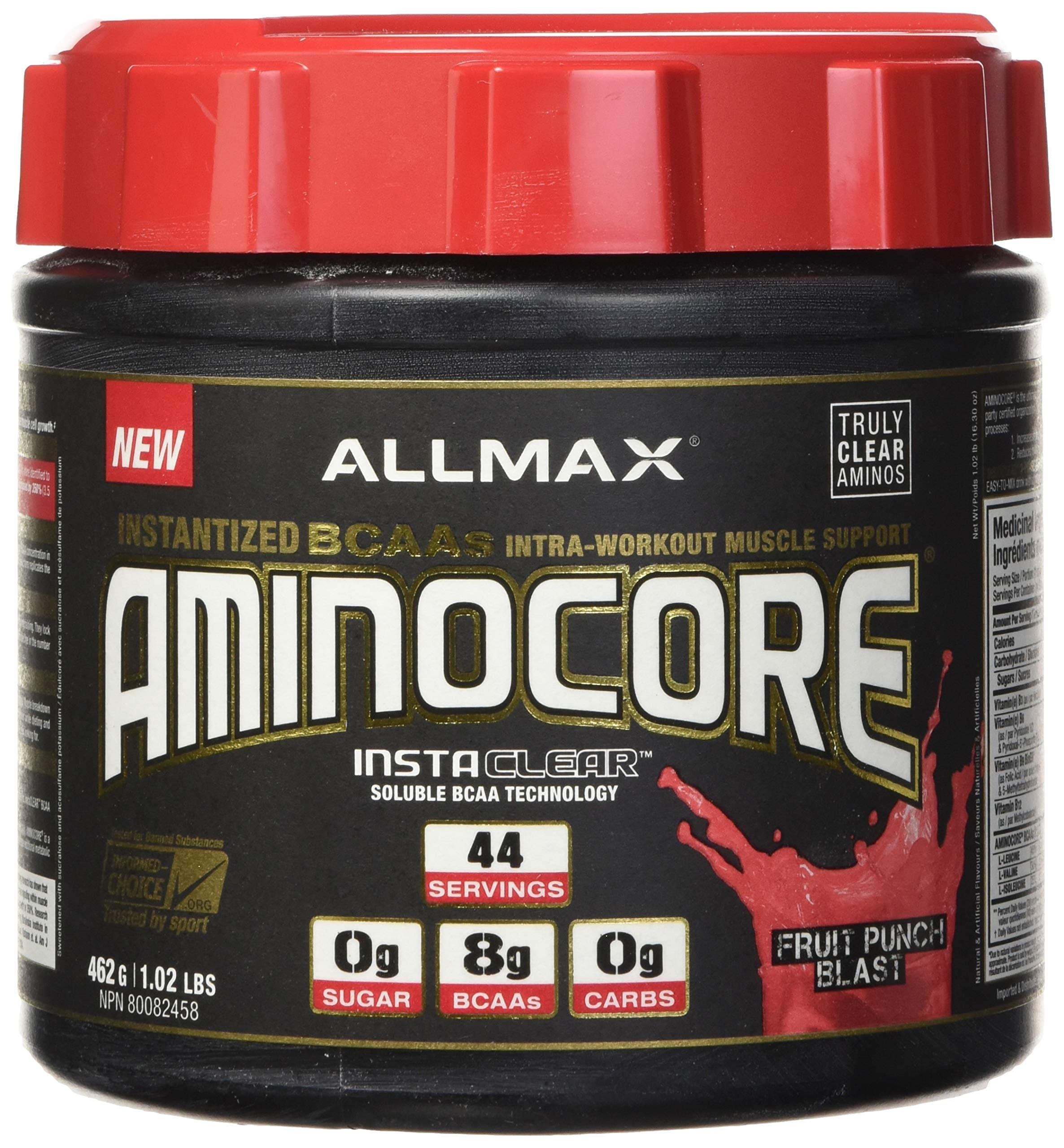 AllMax Nutrition Aminocore BCAA Fruit Punch Blast 462g