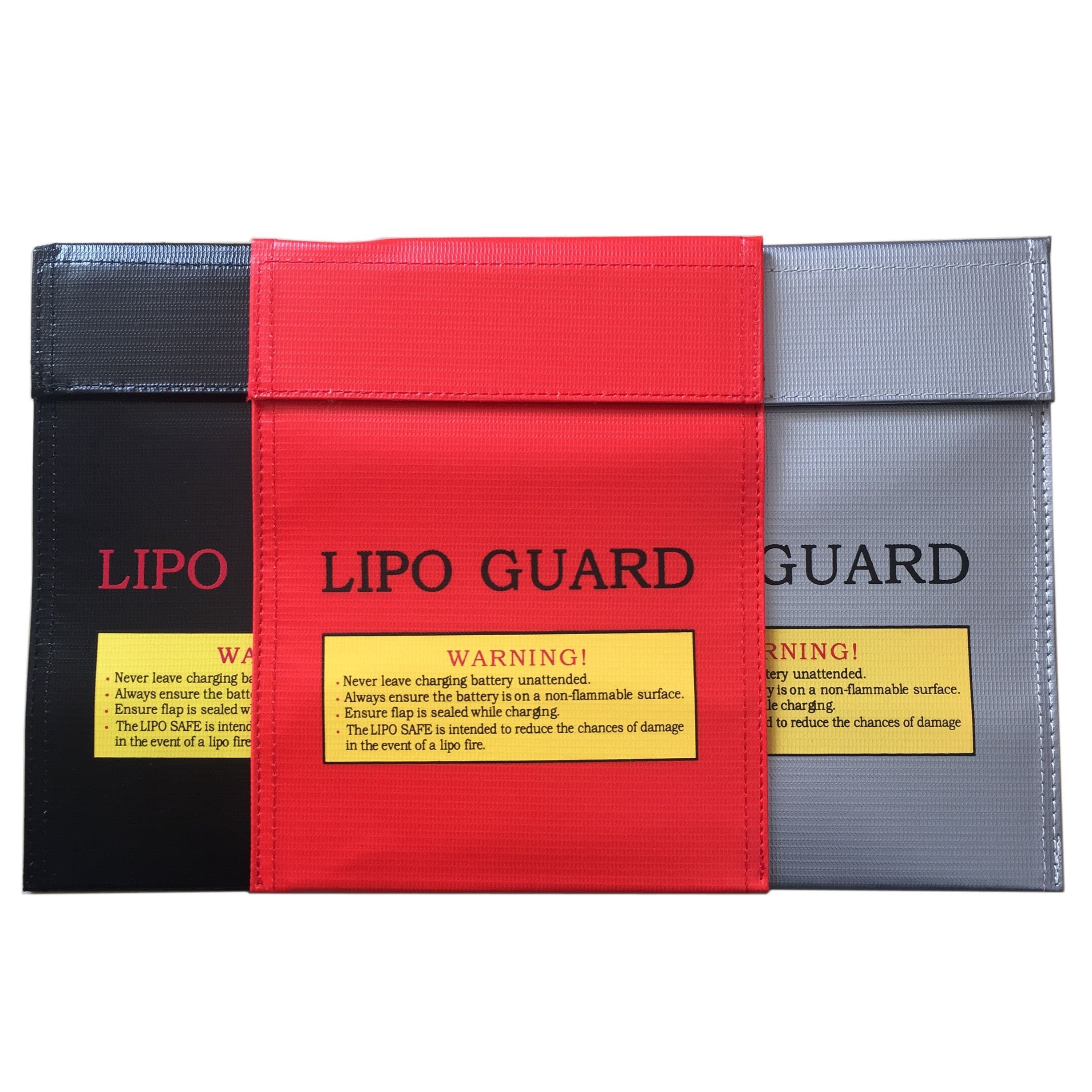 3 Pcs Fire Resistant Document Bag,Large YIYATOO Lipo Battery Fireproof Bag Storage Guard Safe Sleeve Bag Pouch Money Cash Protection Bag, 9.1 X 11.8 Inch (Silver,Black,red)