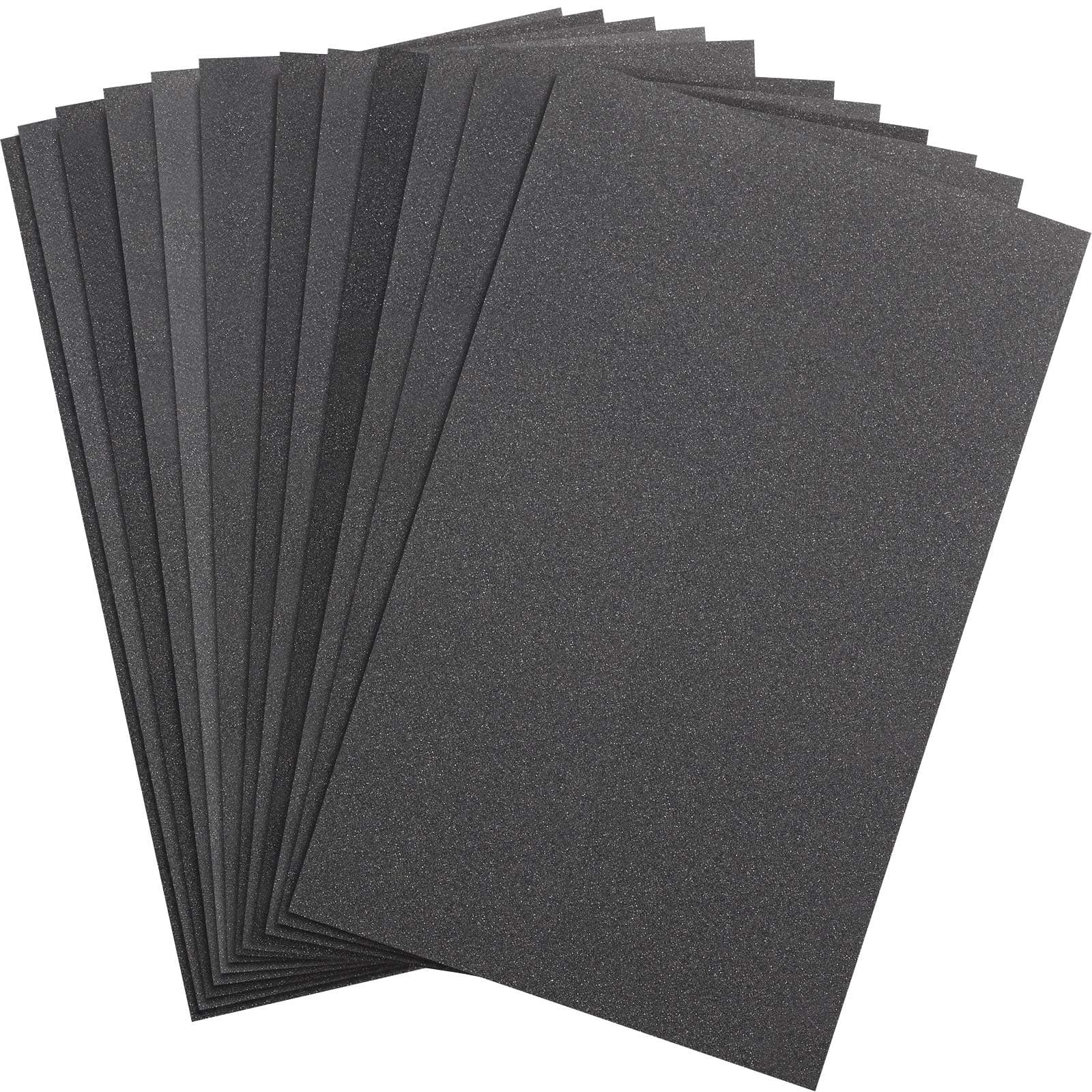 12 Sheets Abrasive Dry Wet Waterproof Sandpaper Sheets Assorted Grit of 400/600/ 800/1000/ 1200/1500 for Automotive Polishing Metal Sanding Wood Furniture Finishing, 2.8 x 4.5 Inch