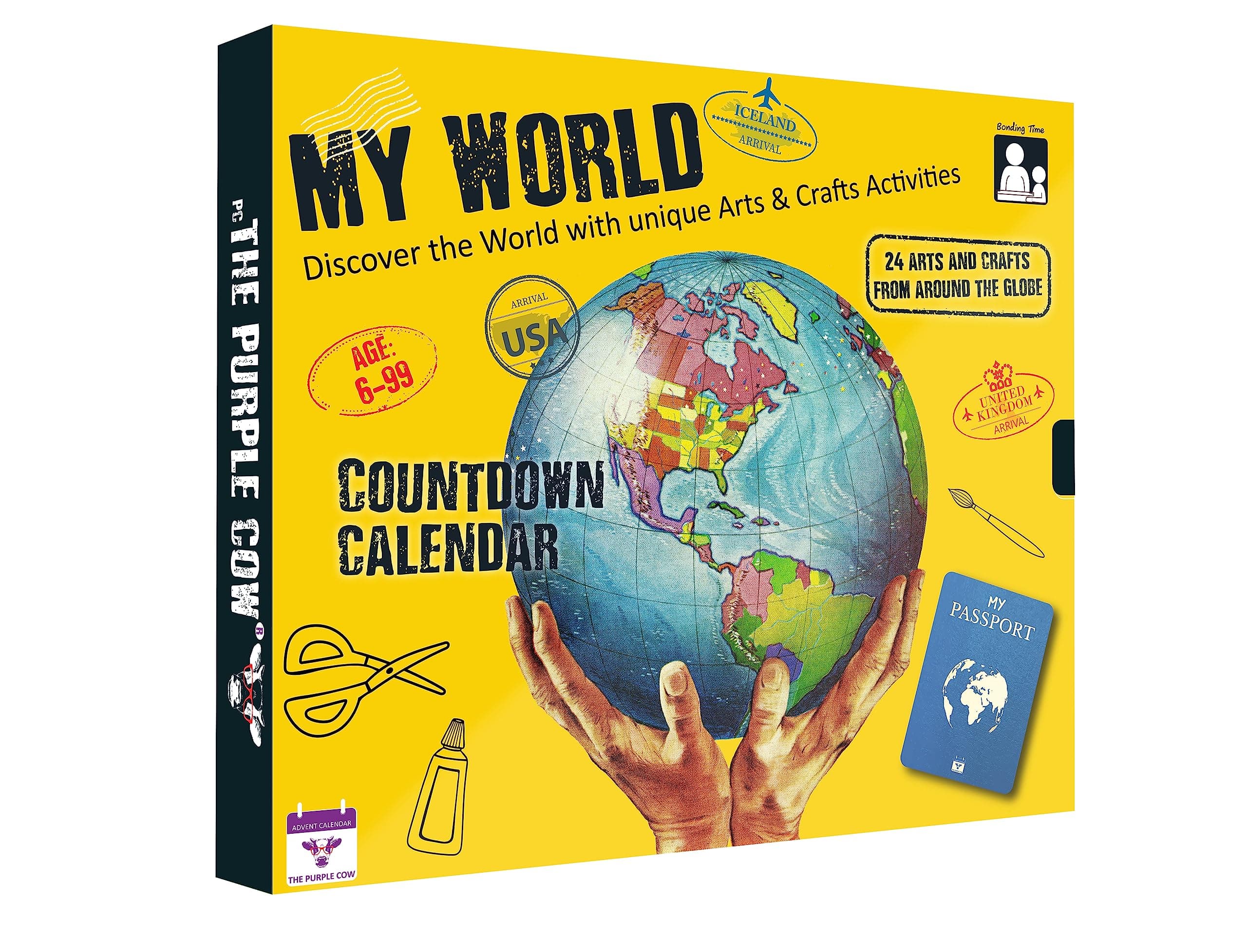 My World Advent Calendar - visit 24 countries, explore different cultures, create original Arts & Crafts from each country! Ages 9+ Includes a Printed Guide. Ages 9+