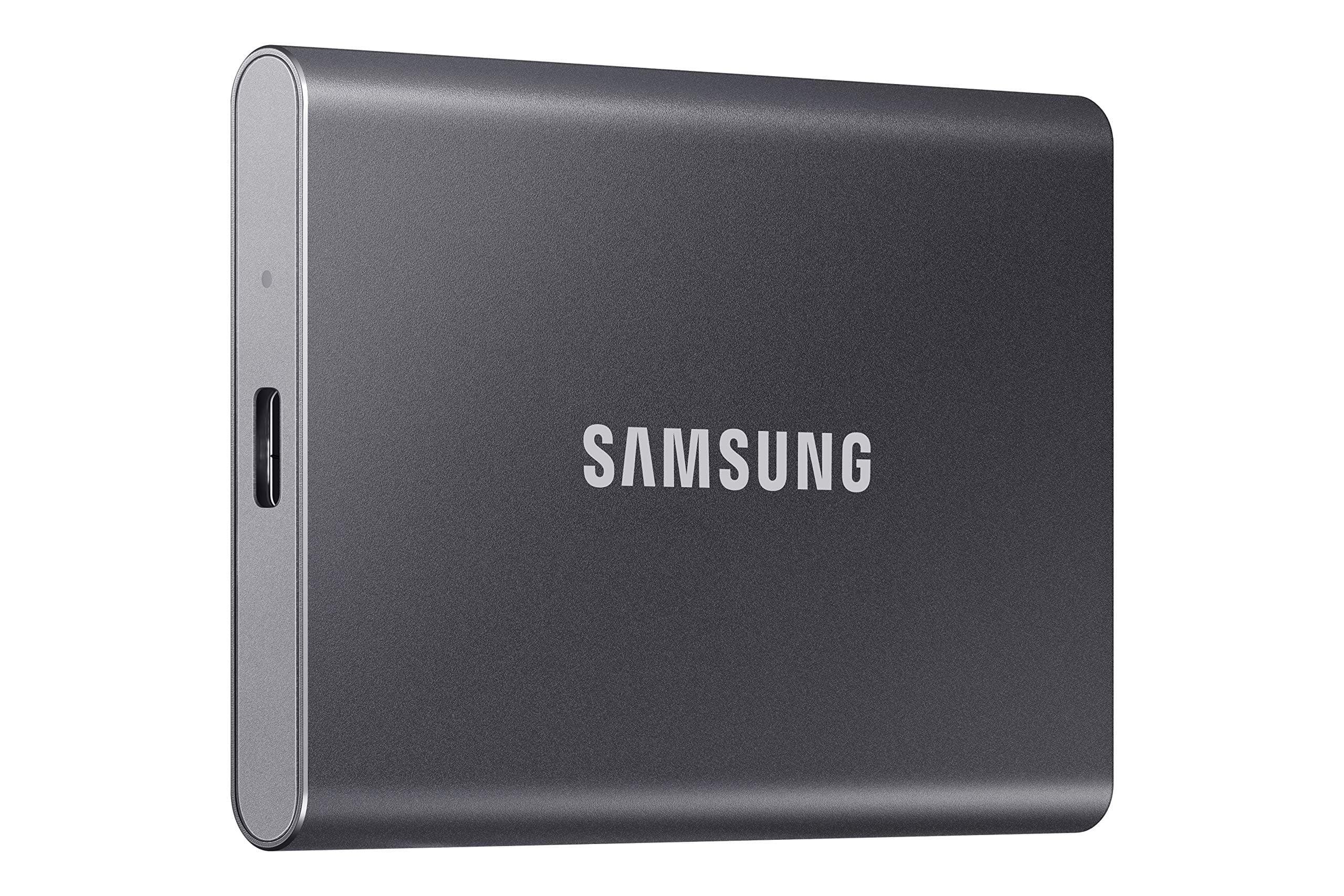 Samsung T7 Portable SSD, 1TB External Solid State Drive, Speeds Up to 1,050MB/s, USB 3.2 Gen 2, Reliable Storage for Gaming, Students, Professionals, MU-PC1T0T/AM, Gray