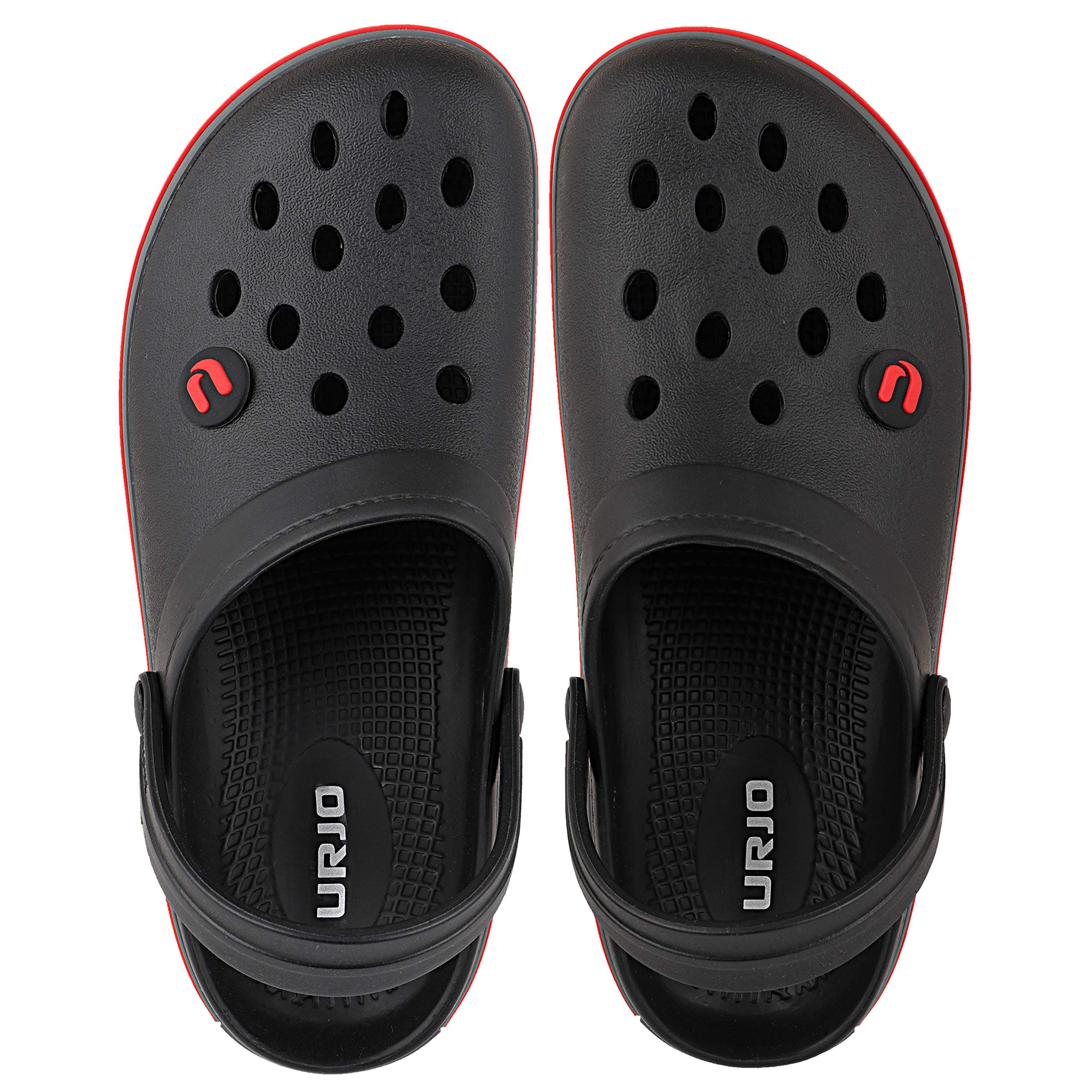 - URJO Skipper Men's Clogs/Sandals with Adjustable Back Strap Ultra Soft & Flexibility Anti Skid Comfortable Waterproof Daily Mules Clogs/Sandals for Men