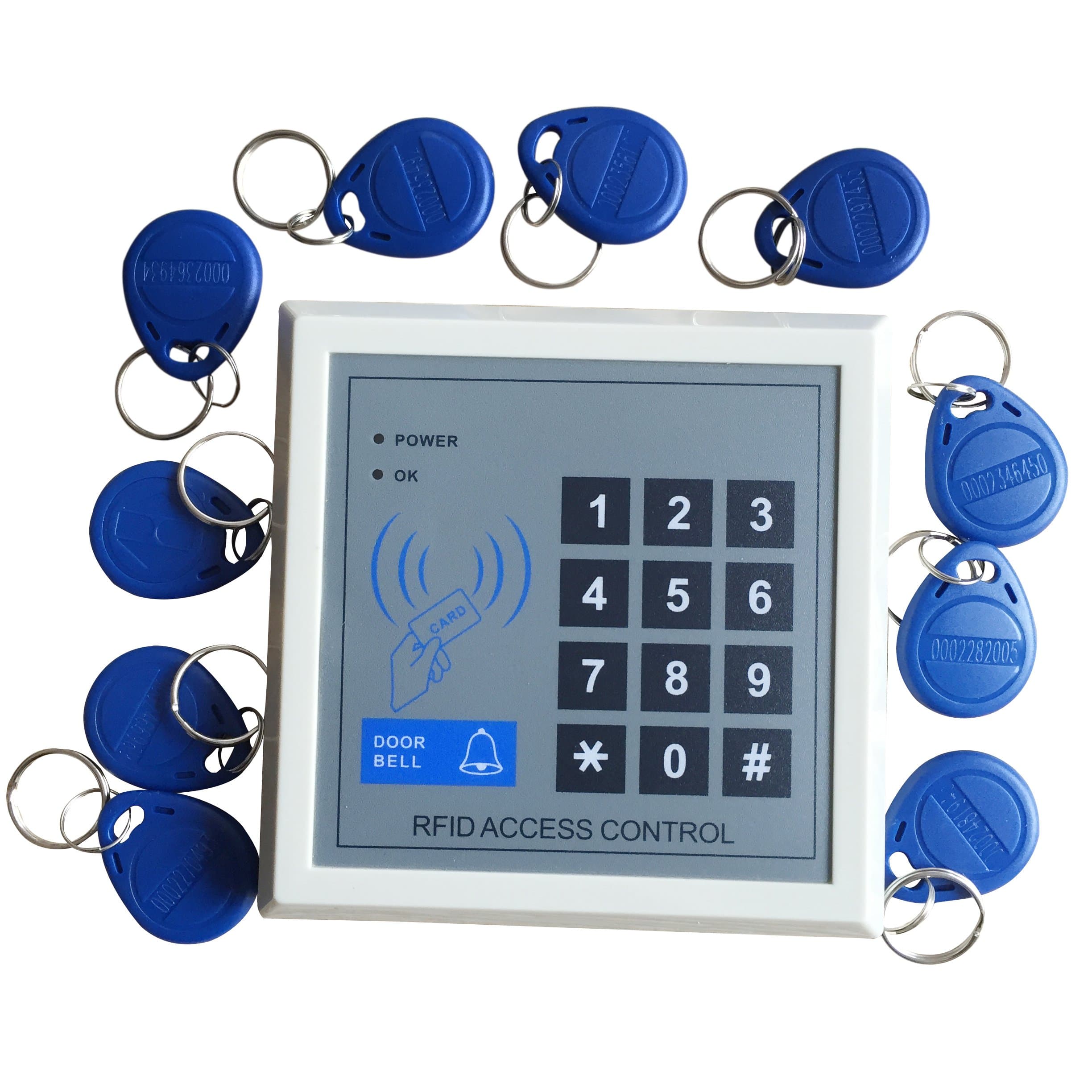 YARONGTECH 125khz K2000 2000 users Entry Lock Door Access Control RFID Keypad with free 10pcs keyfobs