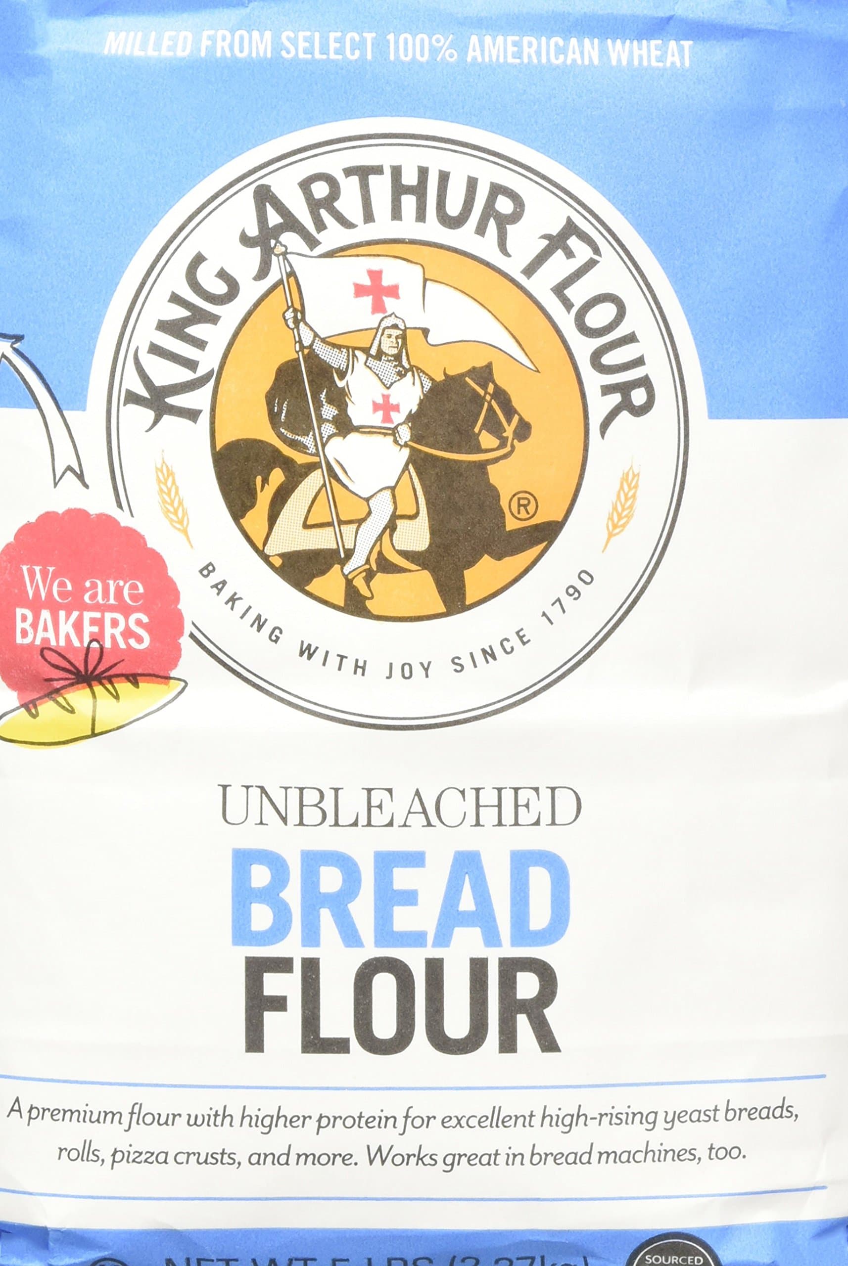 King Arthur Flour - Unbleached Bread Flour, 80 Ounce (Pack of 2)