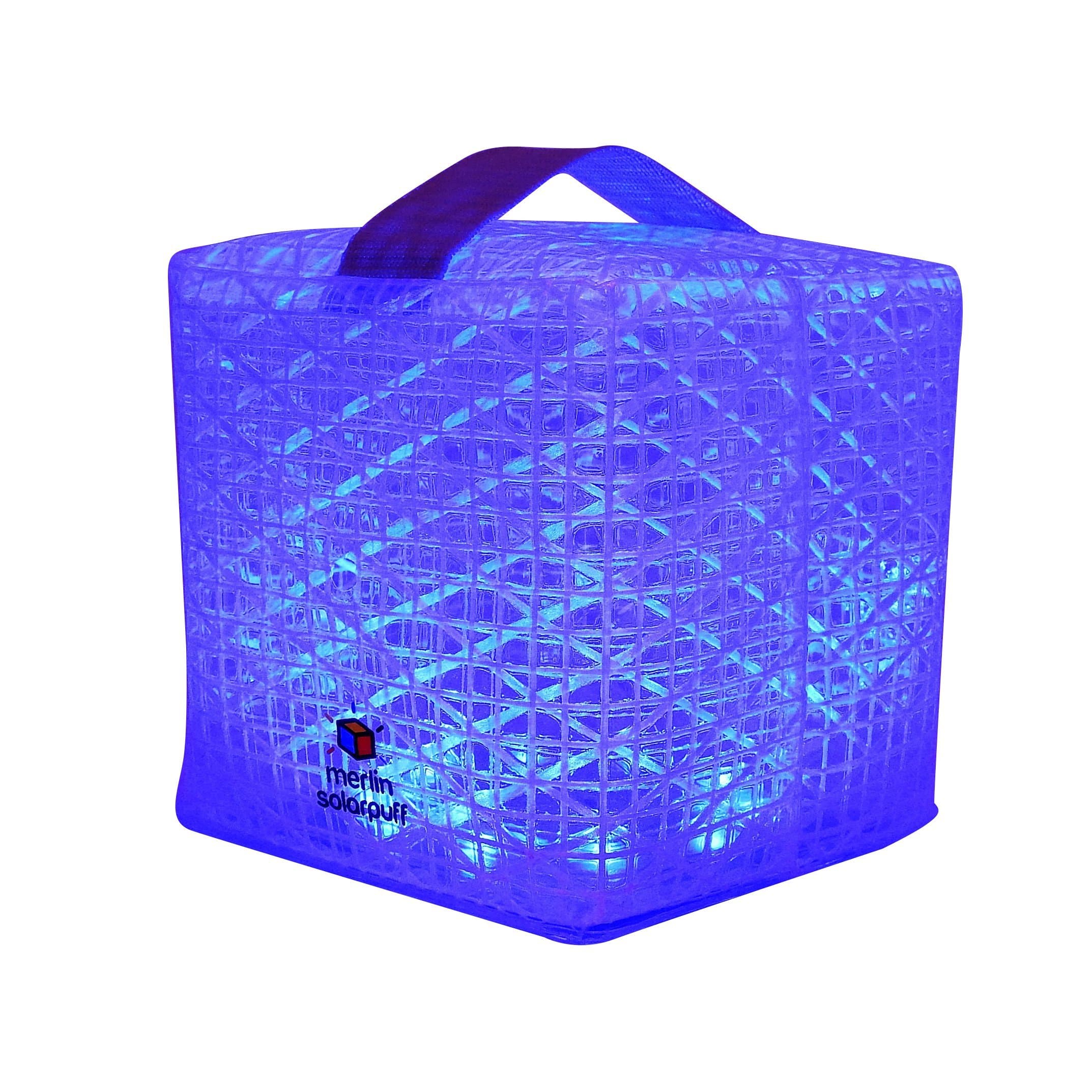 SOLIGHT DESIGN Solar Puff Merlin, Rechargeable Color Changing Solar Lantern - Collapsible LED Camping Lantern, Easy Open and Fold, No Inflating Needed, Extreme Weather-Tested (Multicolored)