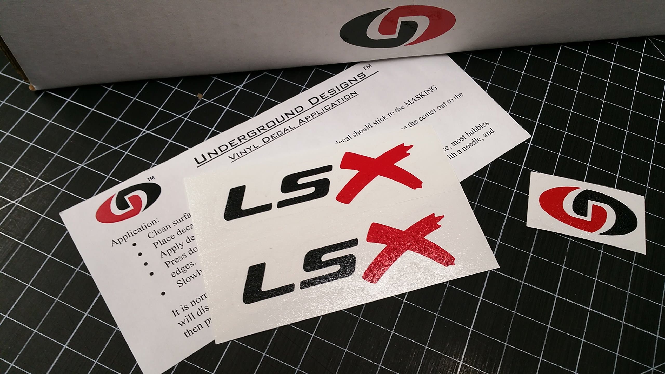 LSX Decals LS1 LS6 LS2 LS3 LS7 Stroker Hood Sticker Variations Select Color (LSX, Gloss Black & Red)