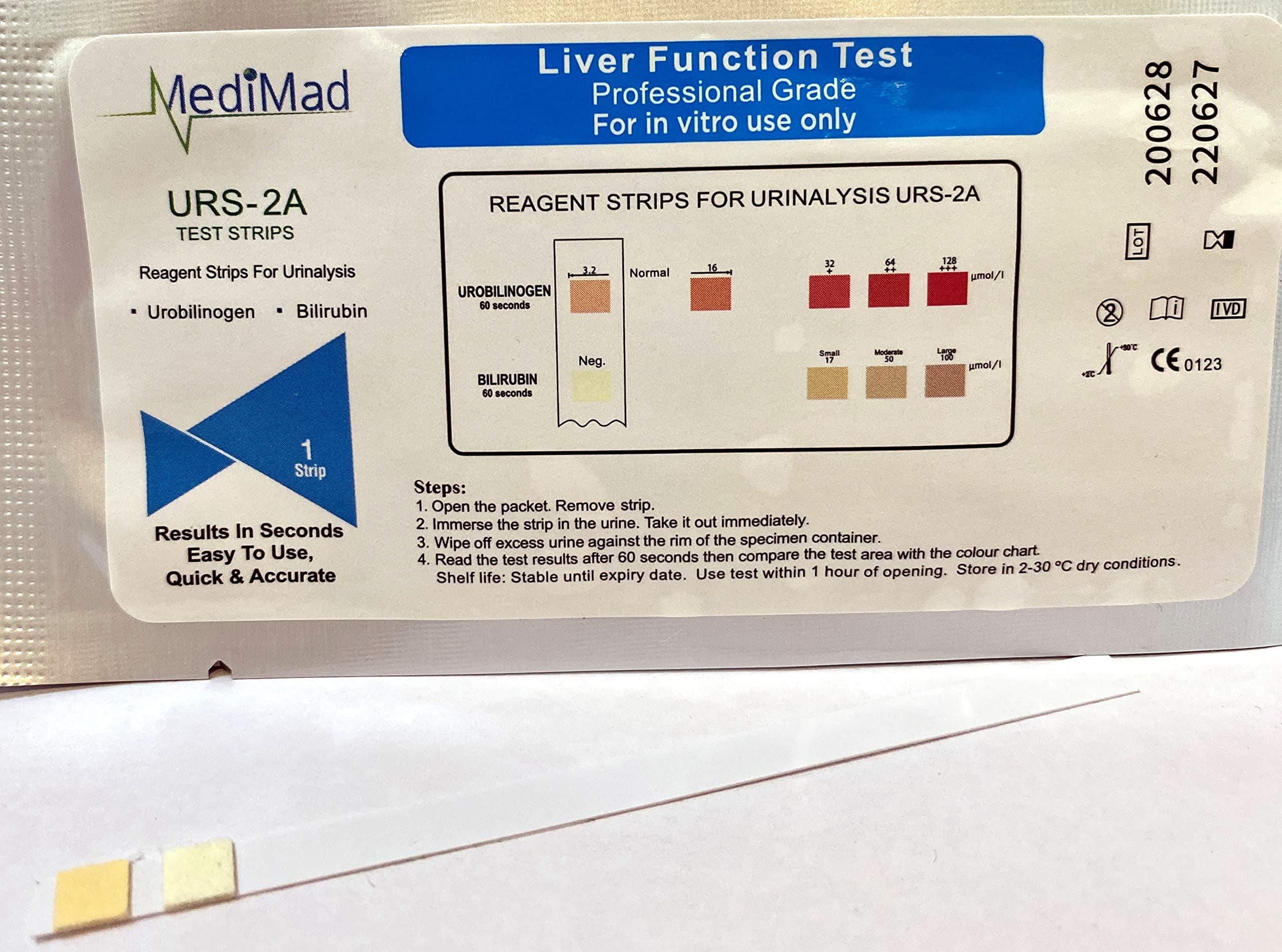 4 x Home Liver Function Infection Urine Tests - Ideal for Home Testing (1 Strip per foil)