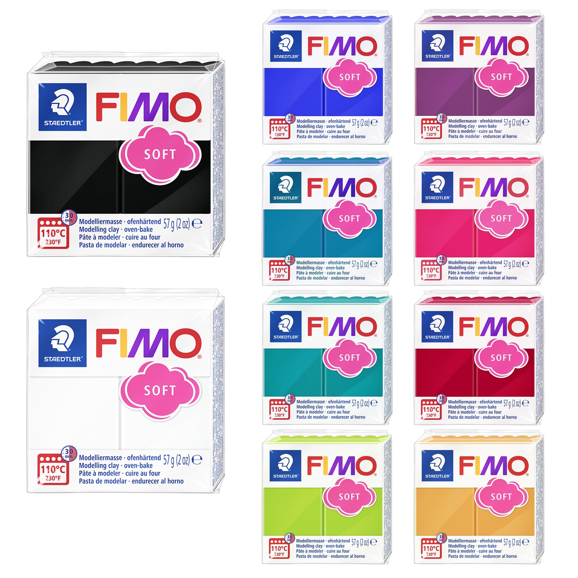 Fimo Soft Assorted Pack of 10 x 56g