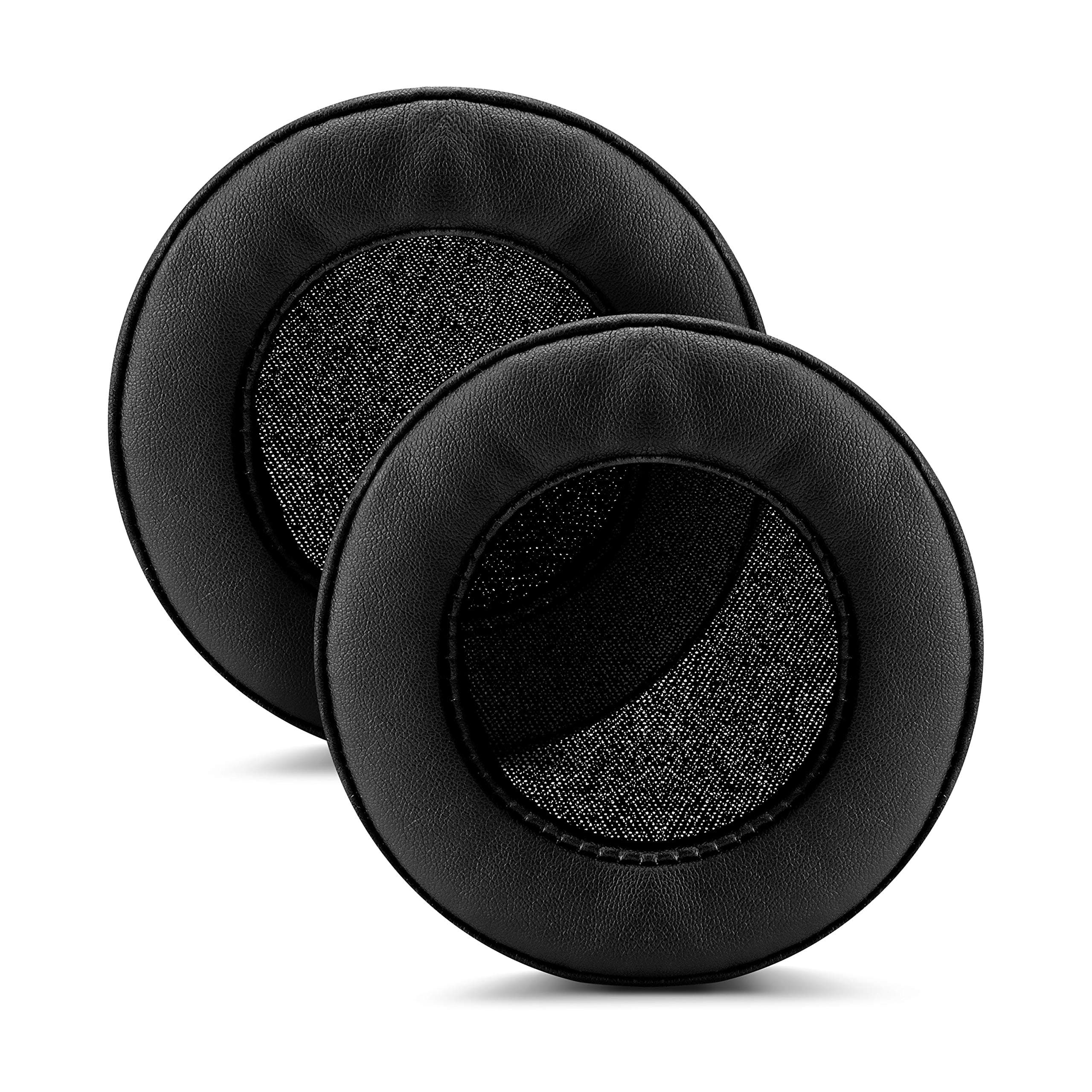 Brainwavz XL Large Replacement Memory Foam Earpads - Suitable for Many Other Large Over The Ear Headphones - Sennheiser, AKG, HifiMan, ATH, Philips, Fostex, Sony (Black Pleather)