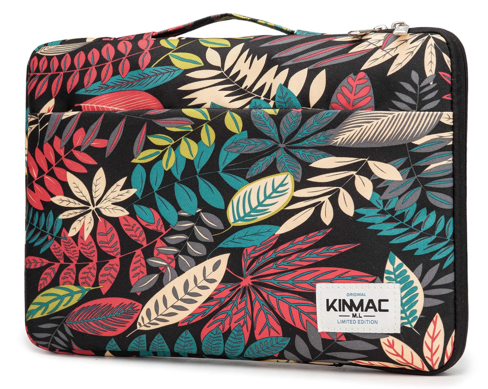 Kinmac 360° Protective Water Resistant Laptop Case Bag Sleeve with Handle for Surface Pro,MacBook Pro 13",MacBook 12",New MacBook Air 13" Retina,iPad pro 12.9",12 inch-13.3 inch Laptop (Black Maple)