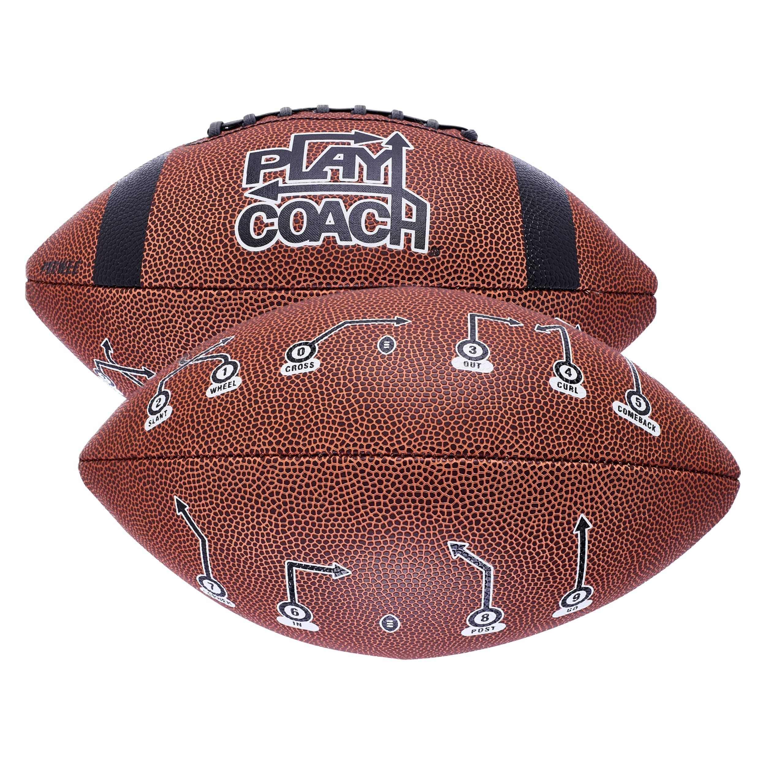 Youth Football in Junior & Peewee Sizes with 10 Basic Passing Routes for Kids 6 to 12 - Endorsed by Drew Brees, Leather Kids and Beach Football, Junior and Peewee Sizes