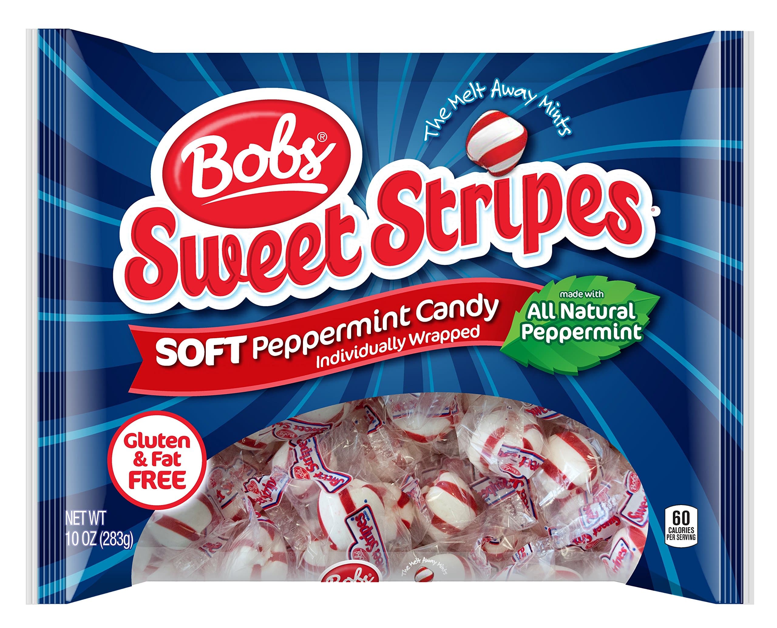 BobsRed & White Sweet Stripes Peppermint Soft Mint Candy, 10 Ounces