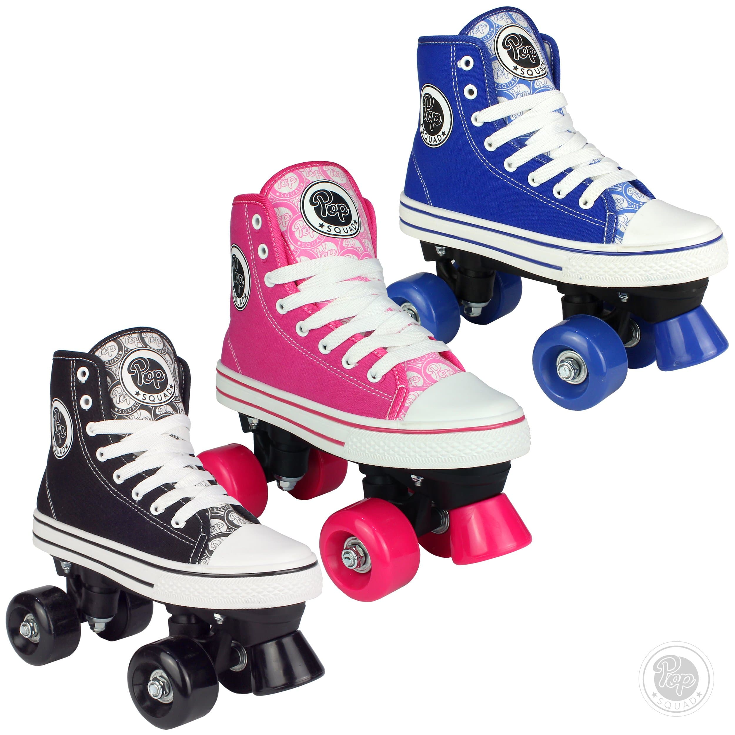 Pop Squad - Midtown Quad Roller Skate - Various Colours / Sizes (Hot Pink, UK4)