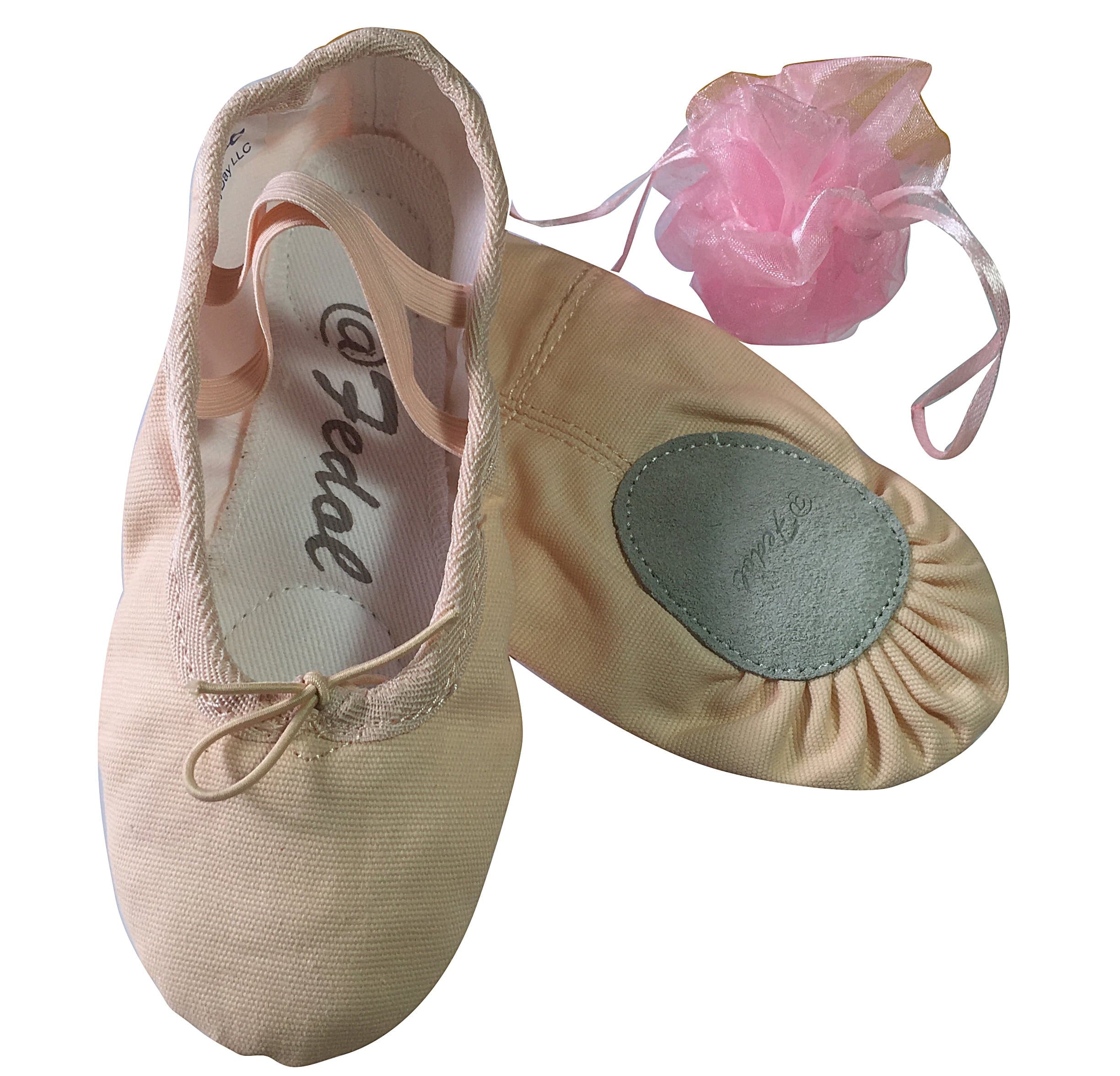 Lady's Pink Canvas split-sole Ballet Slippers -7 M
